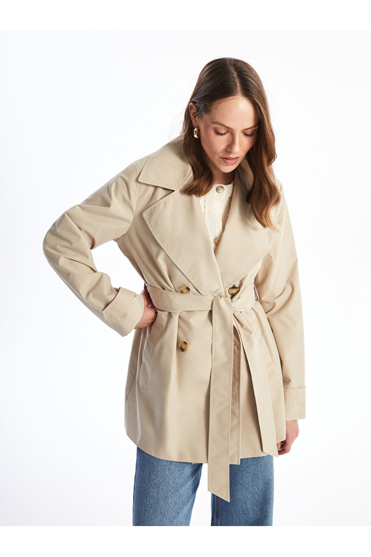 LC Waikiki Freezen Store'dan Trend Ürünler | Kruvaze Yaka Kadın Trençkot