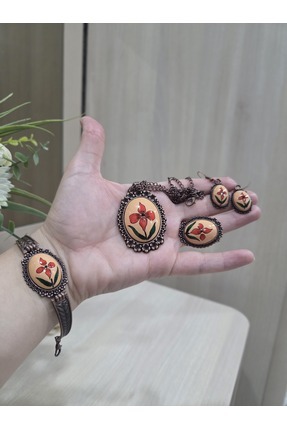 HAZEM En Güzel En Anlamlı Hediye El Yapımı Takı Seti – Kolye Küpe Yüzük Bilek...