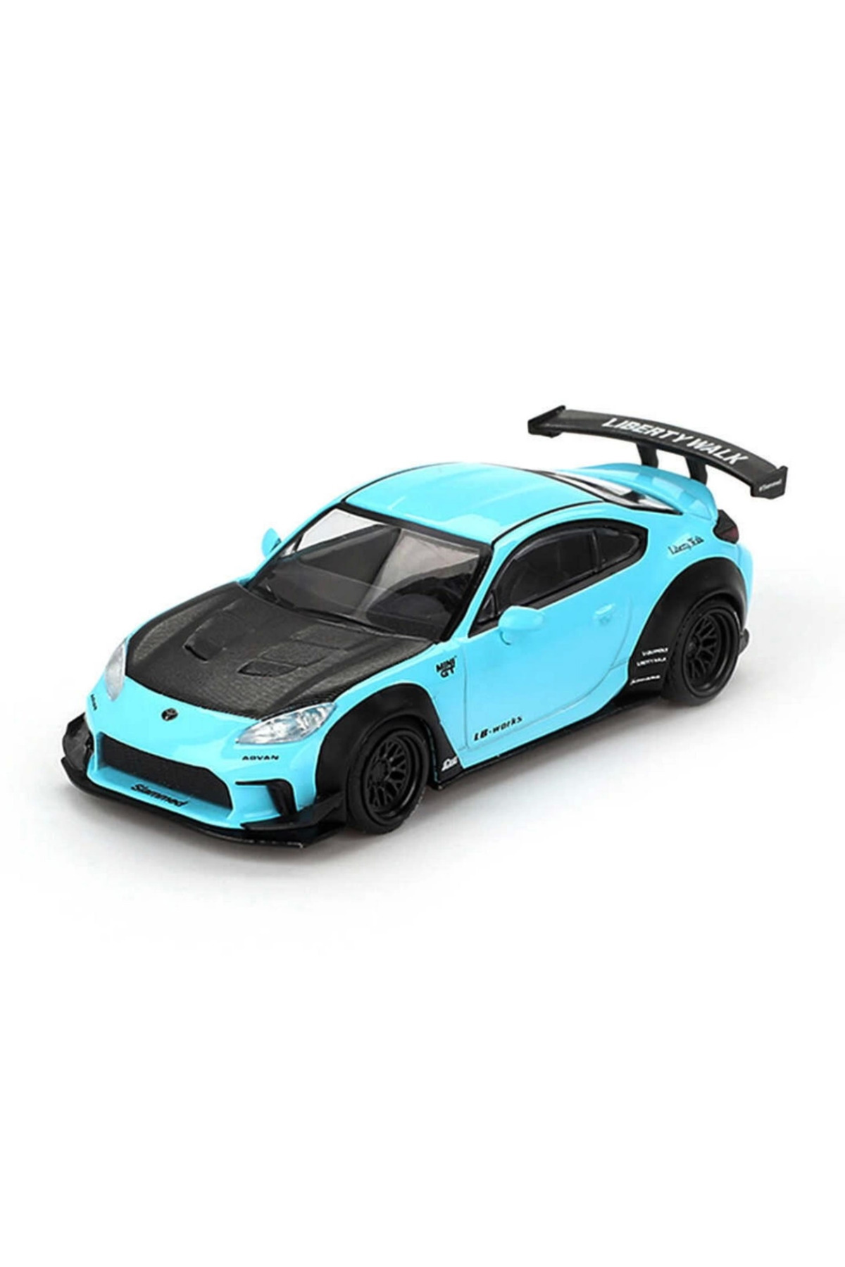 AyrStore Mini GT 1/64 Toyota GR86 LB Nation Baby Blue - Blister Paket