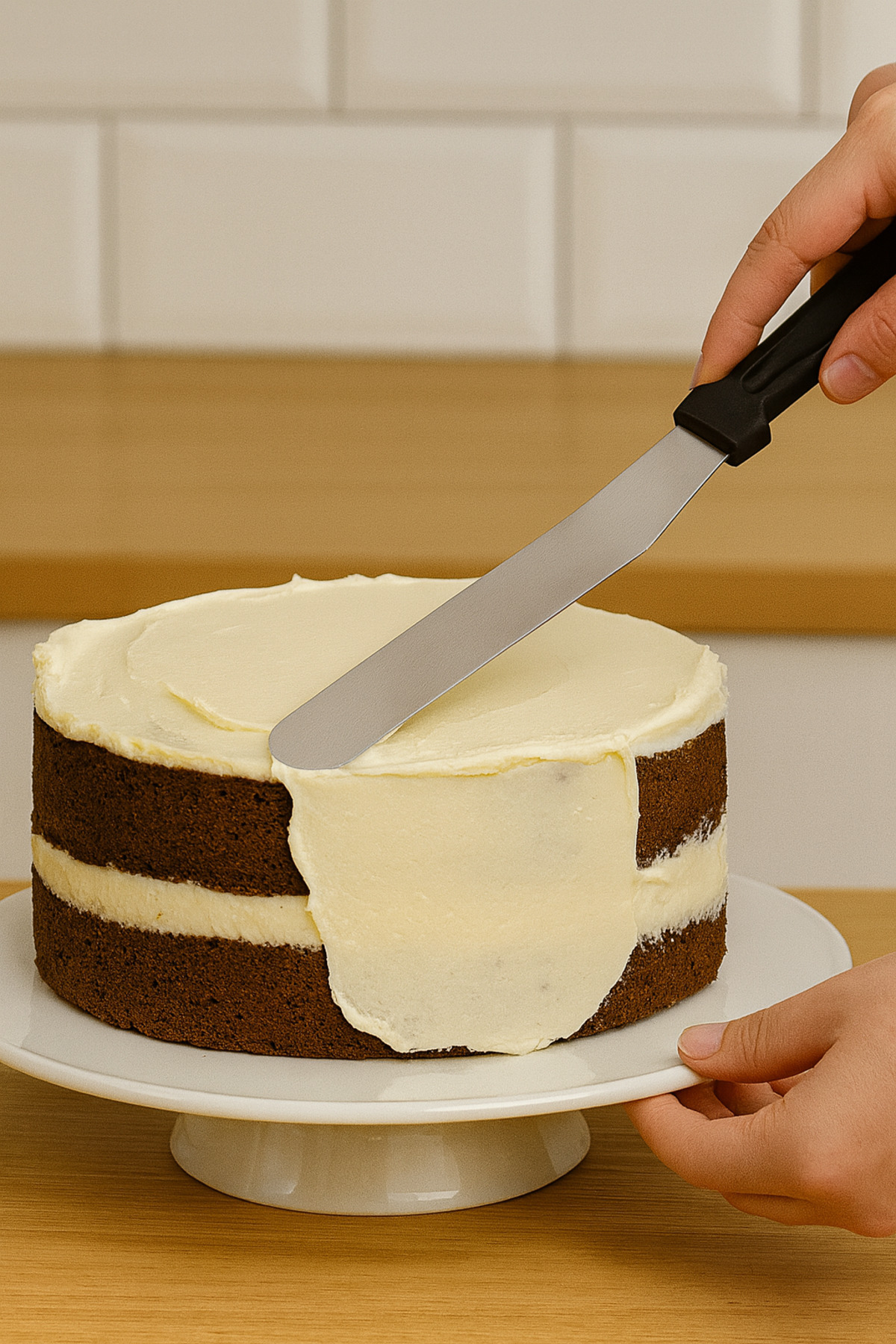 DailyHome Profesyonel Pasta Sıvama Spatulası – Pasta ve Kek Dekorasyon Aparatı