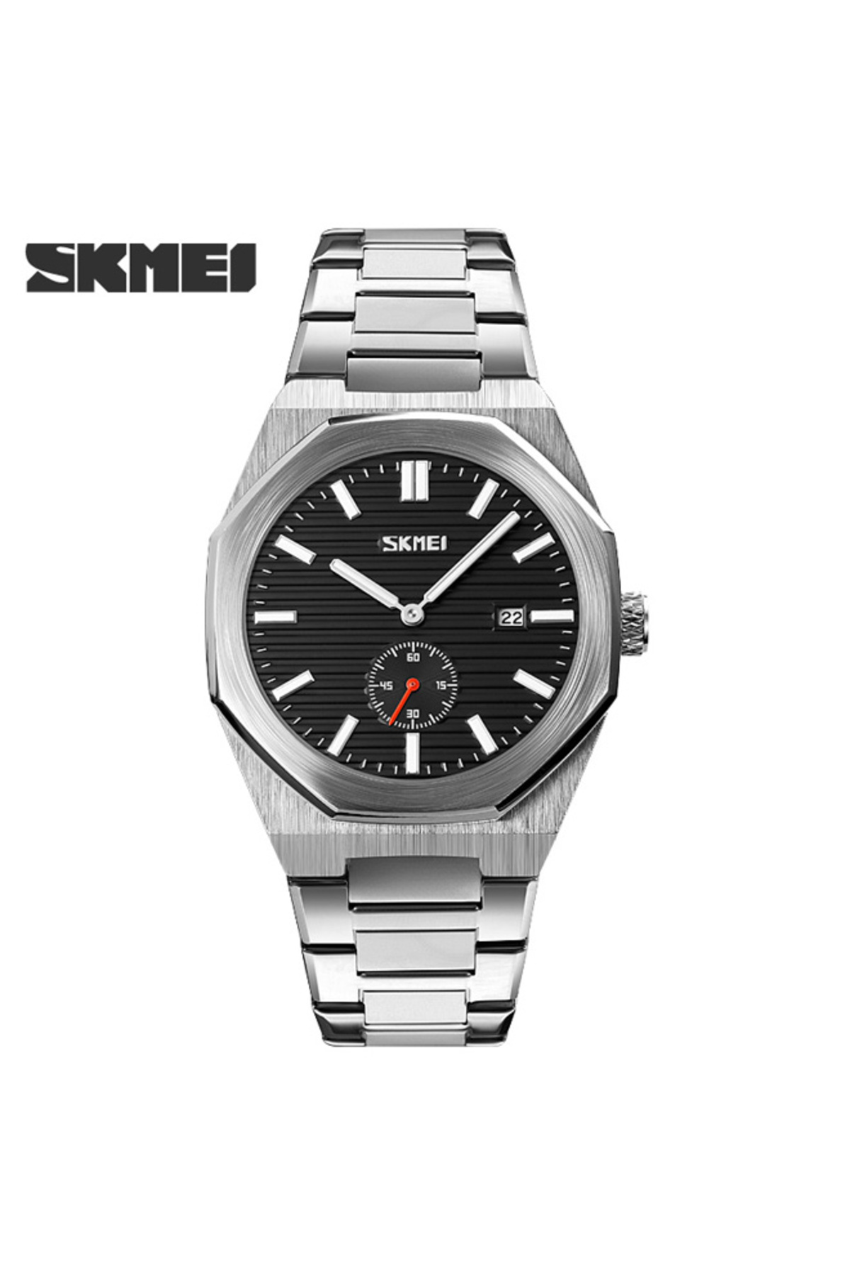 ساعت آنالوگ مردانه 9262 از جنس فولاد ضدزنگ با صفحه مشکی و نمایشگر تاریخ