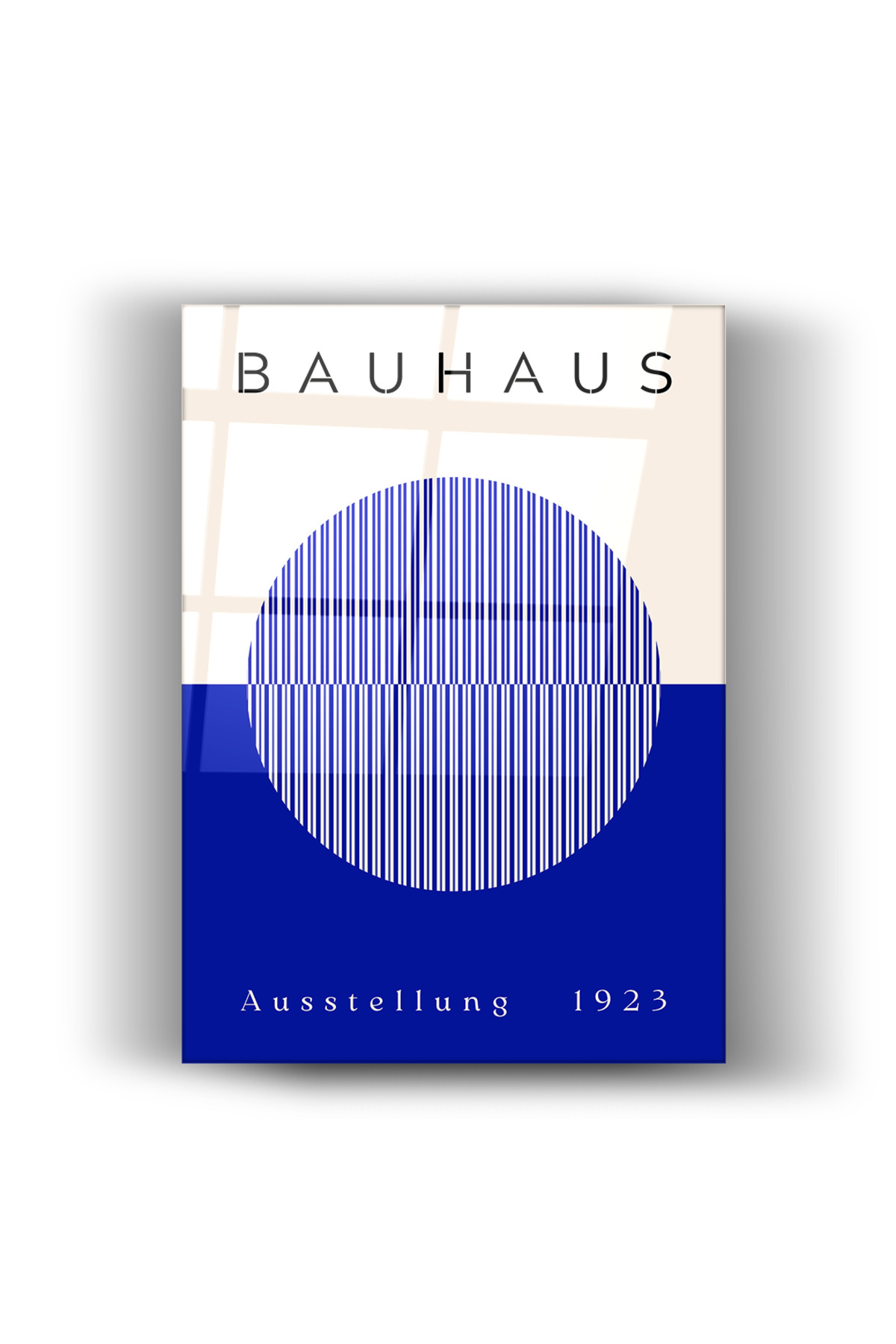 Bauhaus 1923 Ausstellungs Temalı Cam Tablo Tasarım-Cam Tablo-Ev Ve Ofis Dekorasyon-Sanatsal