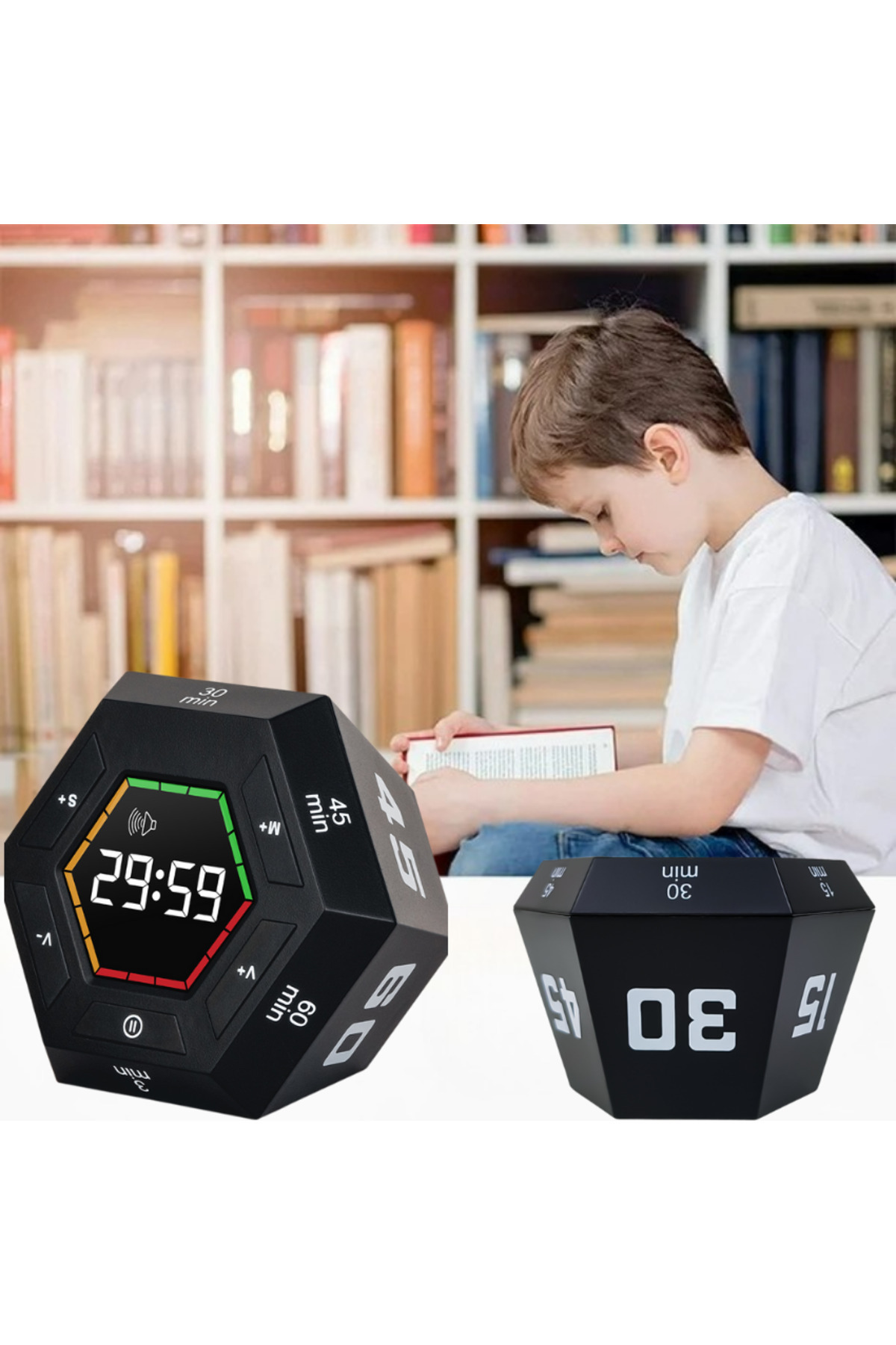 MultiZone Akıllı Dijital Geri Sayım Zamanlayıcı Sessiz Mıknatıslı LED Ekran Mutfak & Ders İdeal