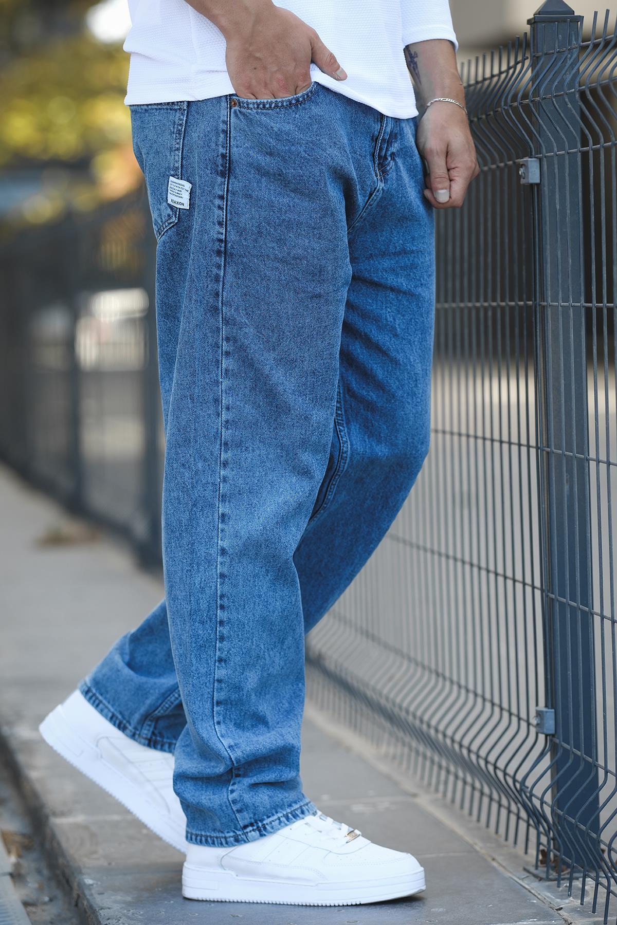 since 1990 man Manreax 896 Beli Lastikli İpli Baggy Bol Kesim Kot