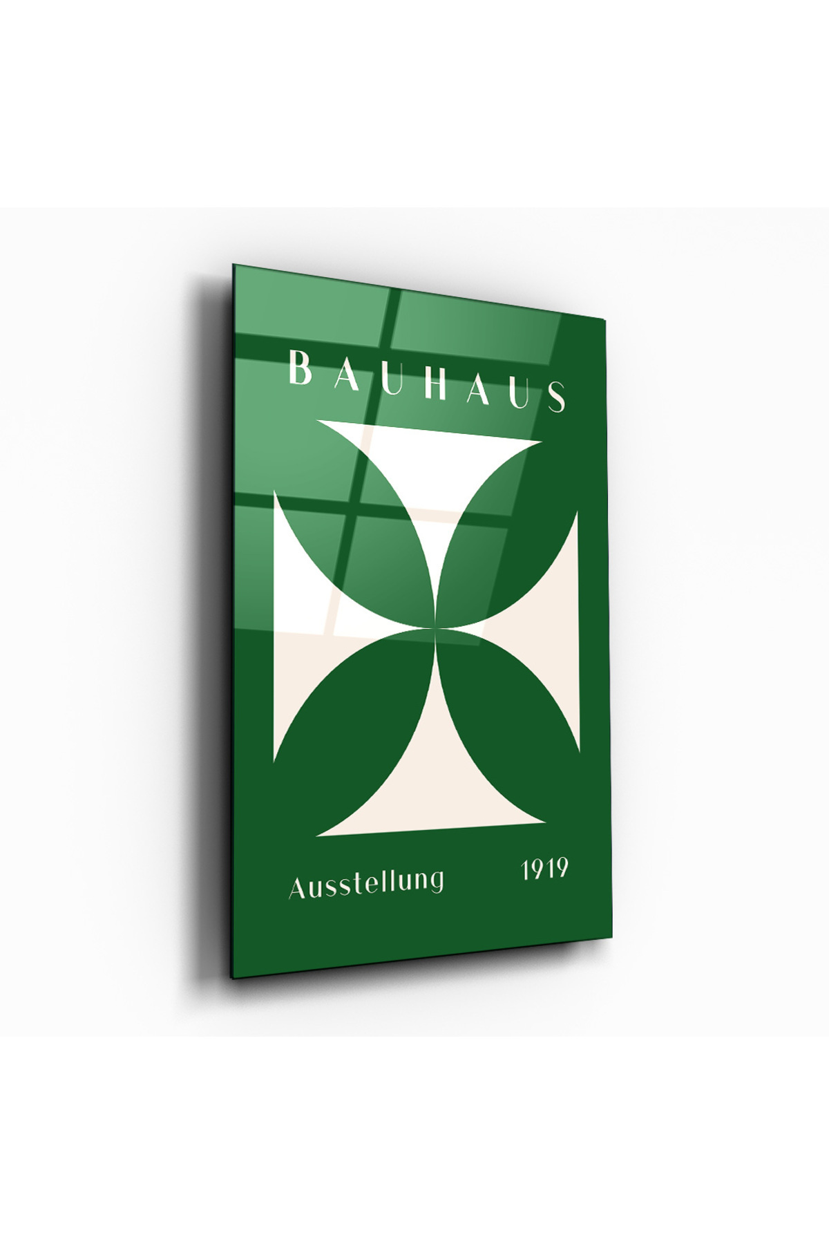 Cam Tablo – Bauhaus 1919 Geometrik Minimal Tasarım | Bohem & Modern Duvar Sanatı | Ev | Ofis