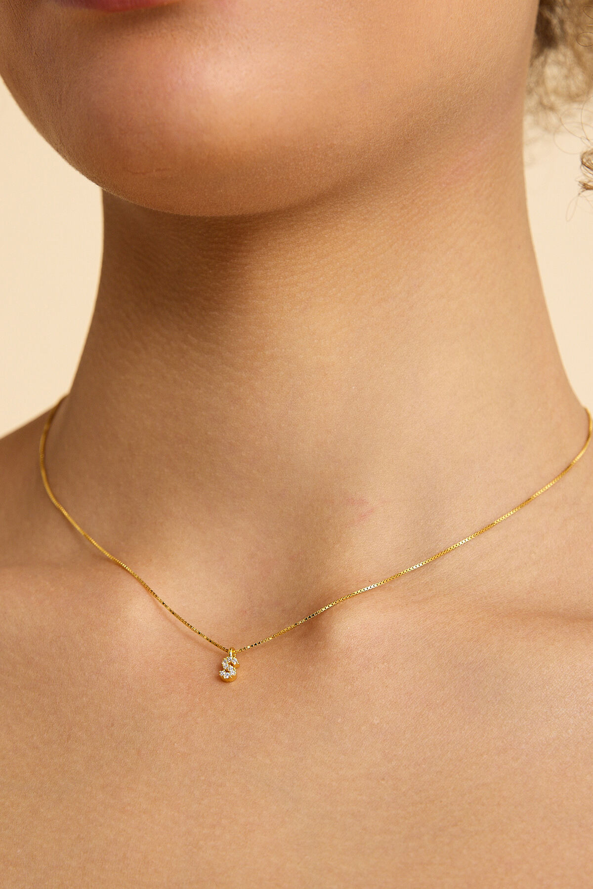 art and crafts jewelry 925 Ayar Zirkon Harf Gümüş Kolye görsel 3