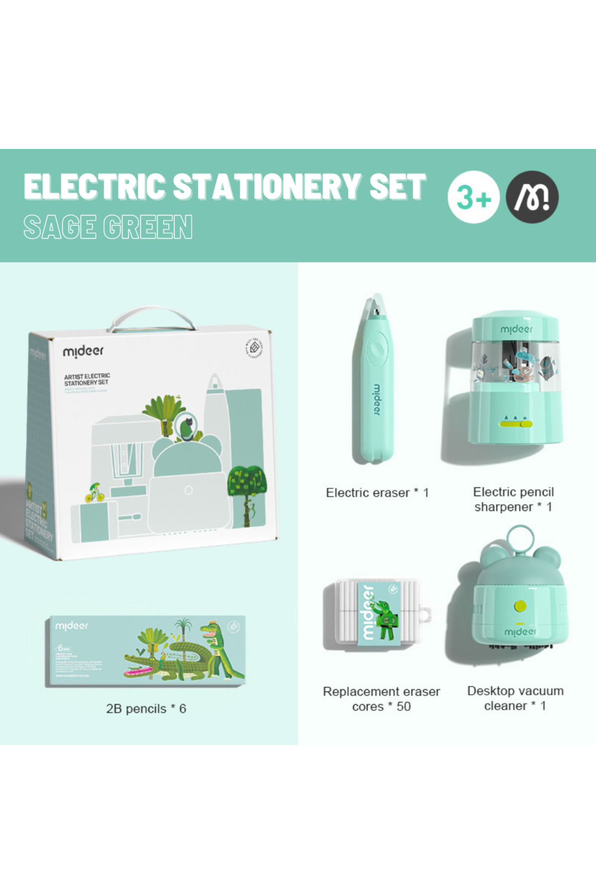 مجموعه لوازمالتحریر برقی – سبز اسطوخودوس