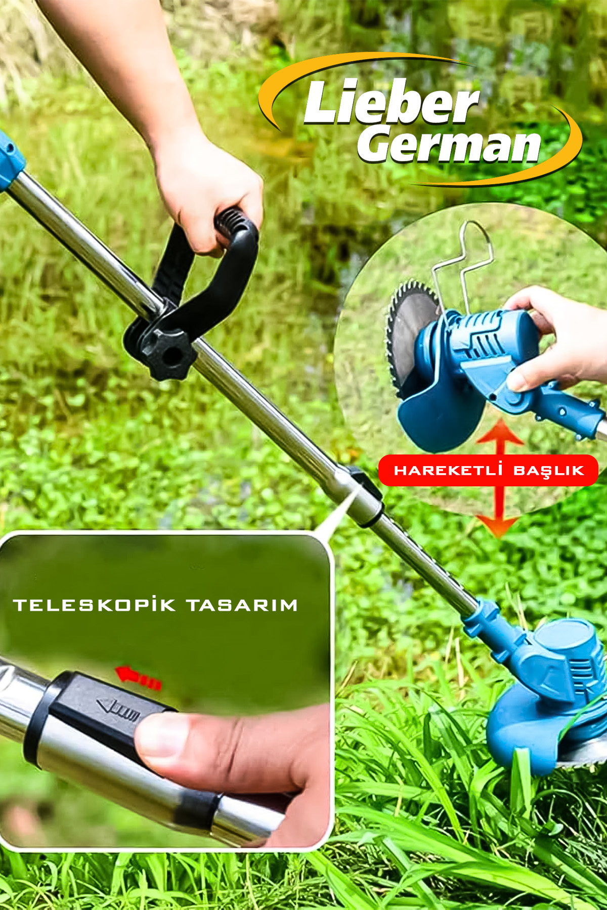 Lieber German LGM 21 Volt 2x Akülü Şarjlı Ağaç Dal Kesme Budama