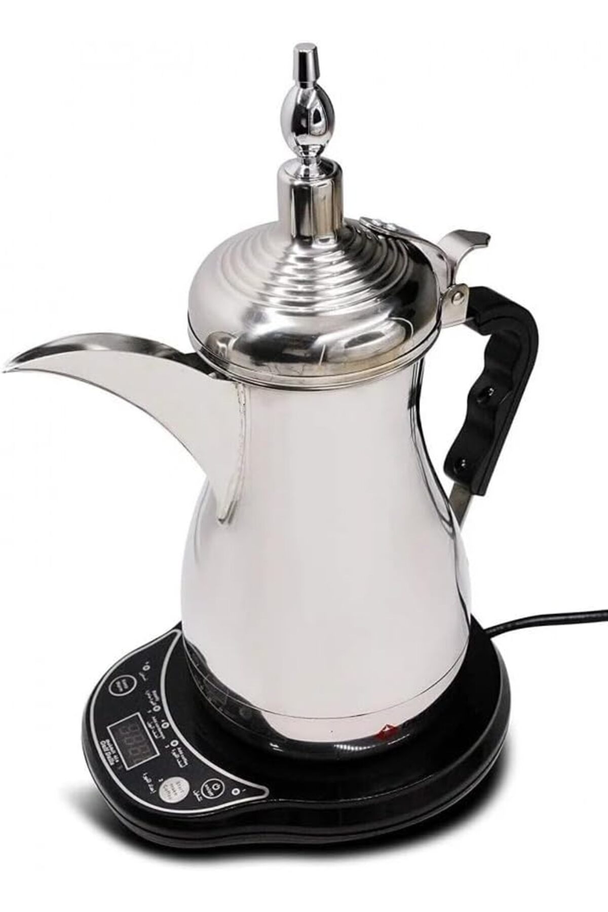 دلة تحضير قهوة عربية كهربائي GA-C91839 من دلة الخليج سعة 1 لتر - فضي