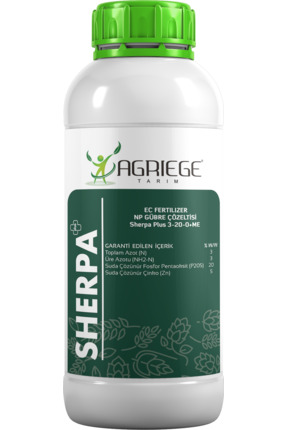 AGRİEGE Sherpa Plus 1 Litre ( { 3 . 20 . 0 + %5 Çinko } Azot, Fosfor ve Çinko...