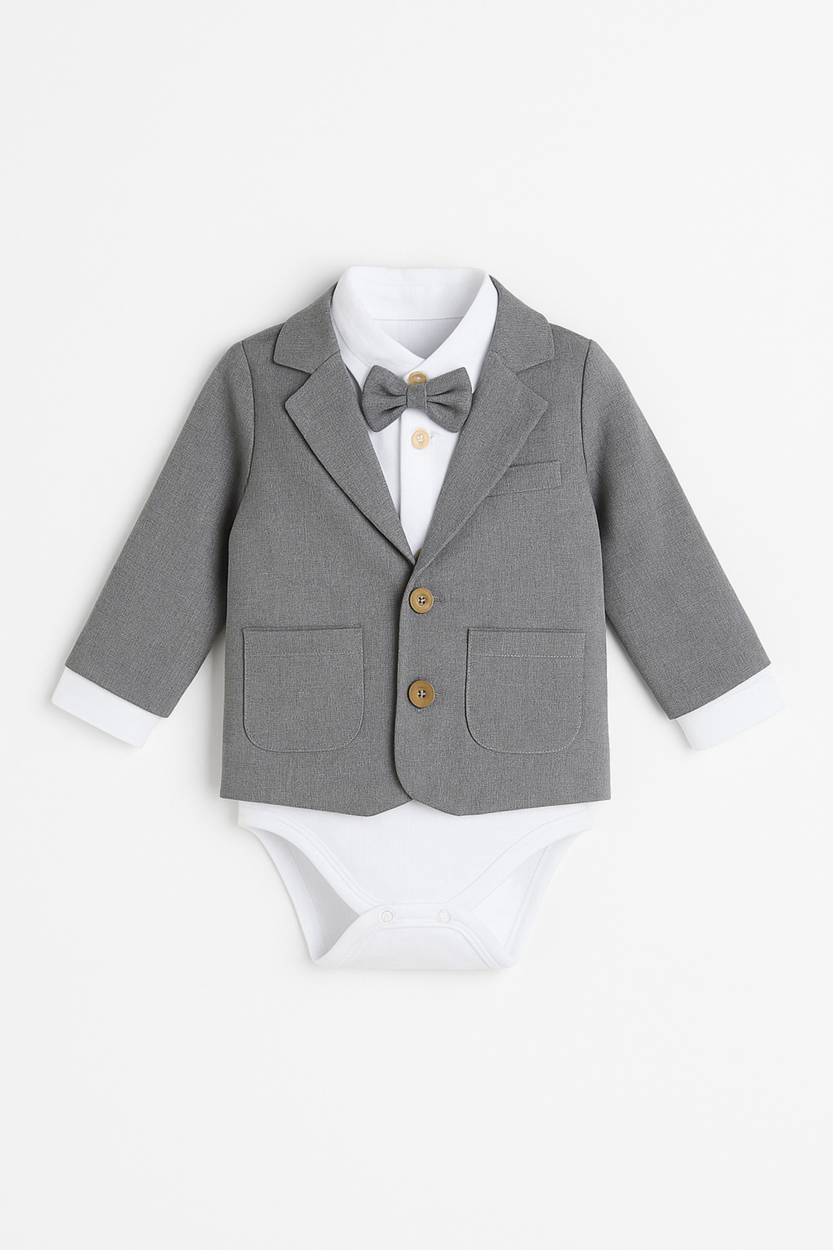 tinytrends Erkek Bebek&Çocuk Pamuklu Zıbın Gömlek Classic Ceket Takım Elbise Mevlüt Düğün Party fotoğrafı 3 (önizleme)
