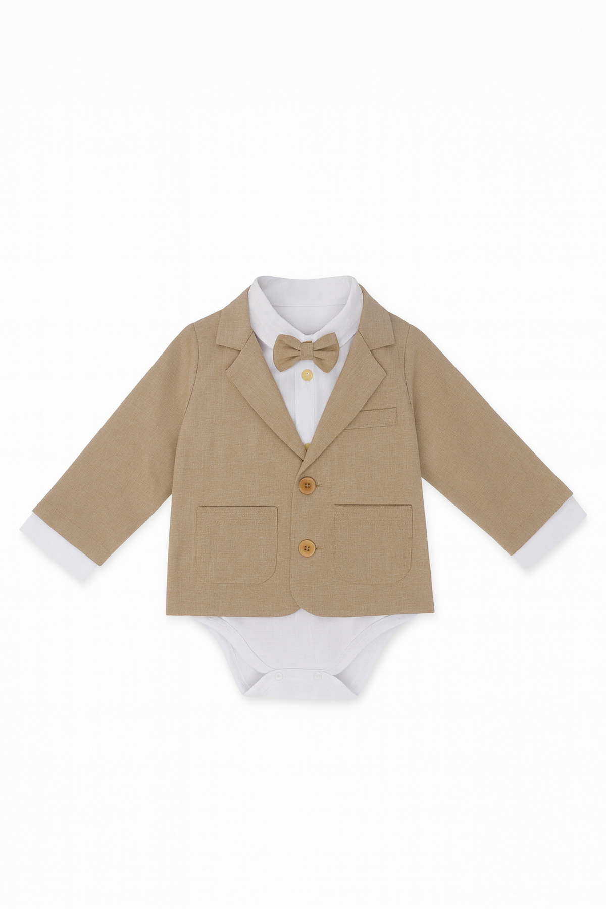 tinytrends Erkek Bebek&Çocuk Pamuklu Zıbın Gömlek Classic Ceket Takım Elbise Mevlüt Düğün Party fotoğrafı 2 (önizleme)