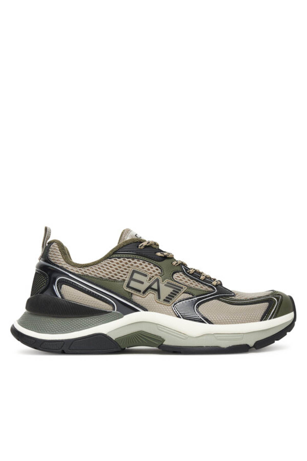  کفش کتانی زنانه و مردانه طرح توری گرادیان با پلتفرم بلند، خاکستری - قهوه‌ای، X8X249، XK446-MZ224