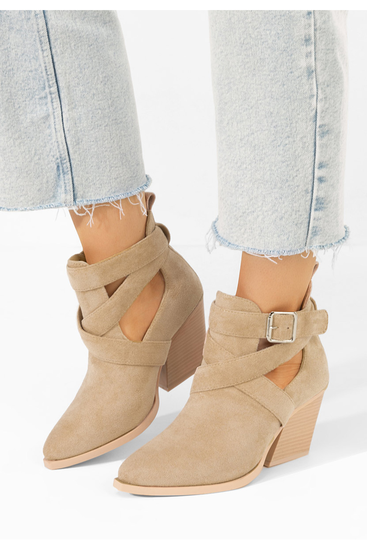B T Shoes Letní khaki střihy Rayana