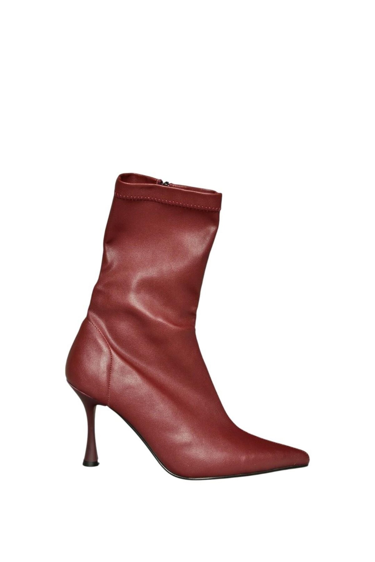 Fox Shoes T752582409 Bordo Streç Deri İnce Topuklu Kadın Bot görsel 6