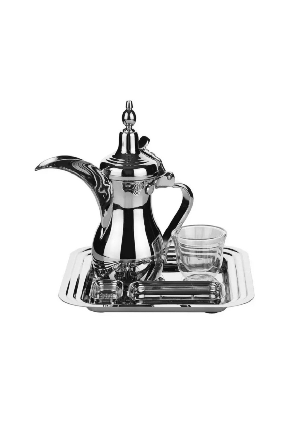 ACSS-01-Deem طقم تقديم قهوة سعودي من الستانلس ستيل 5 قطع