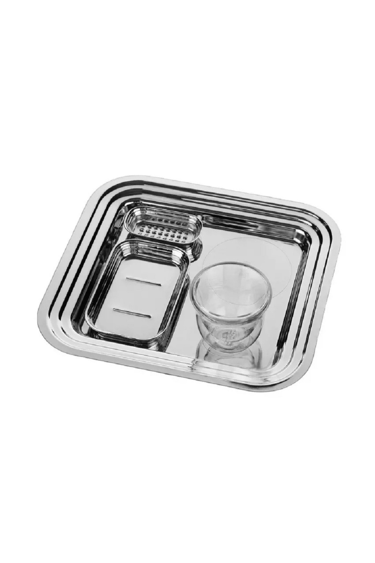 ACSS-01-Deem طقم تقديم قهوة سعودي من الستانلس ستيل 5 قطع