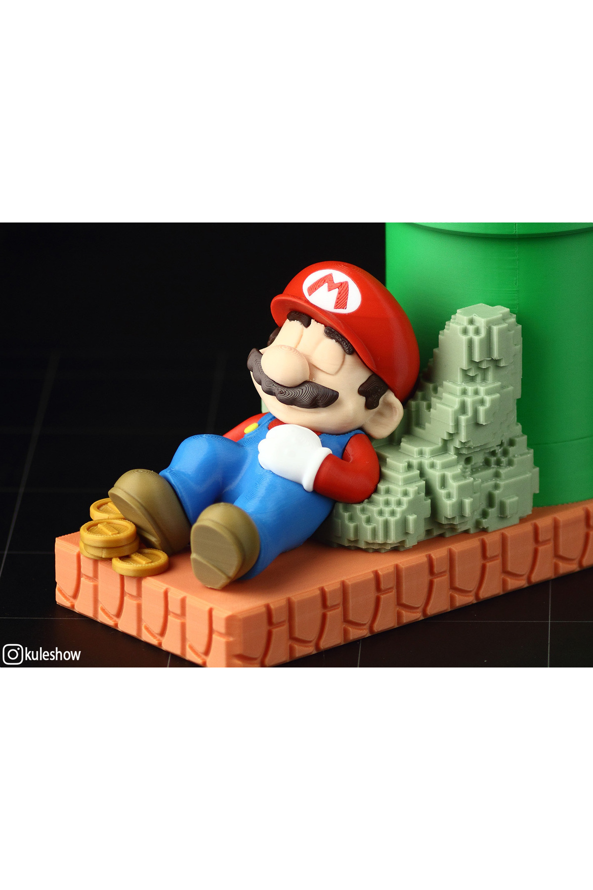 Mario Tarzı Kalemlik – 3D Baskı Dekoratif ve Kullanışlı Organizer (17×12 cm)