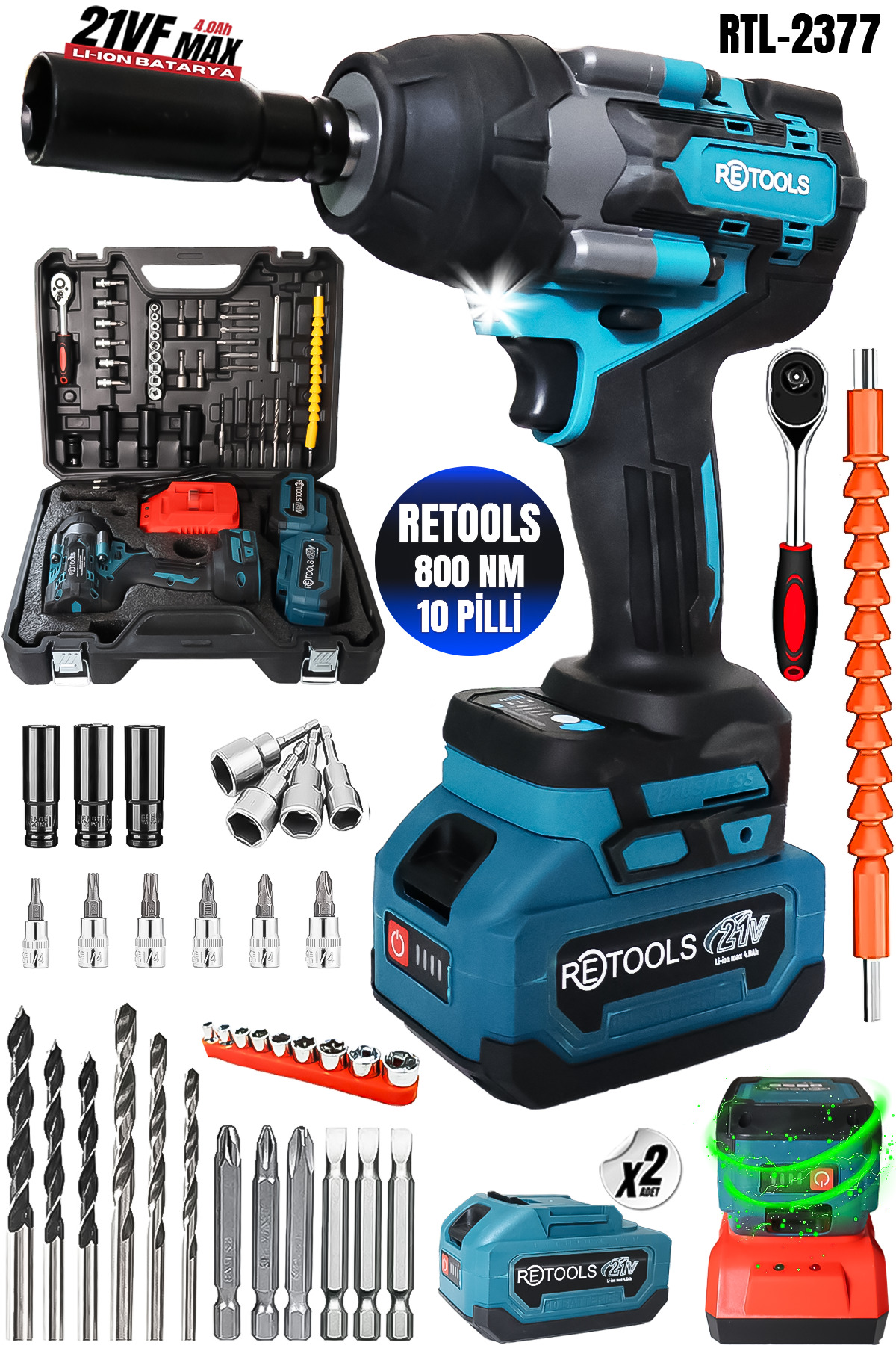 RETOOLS 800 NM SOMUN SIKMA 10 PİLLİ MAVİ MODEL - Fiyatı, Yorumları