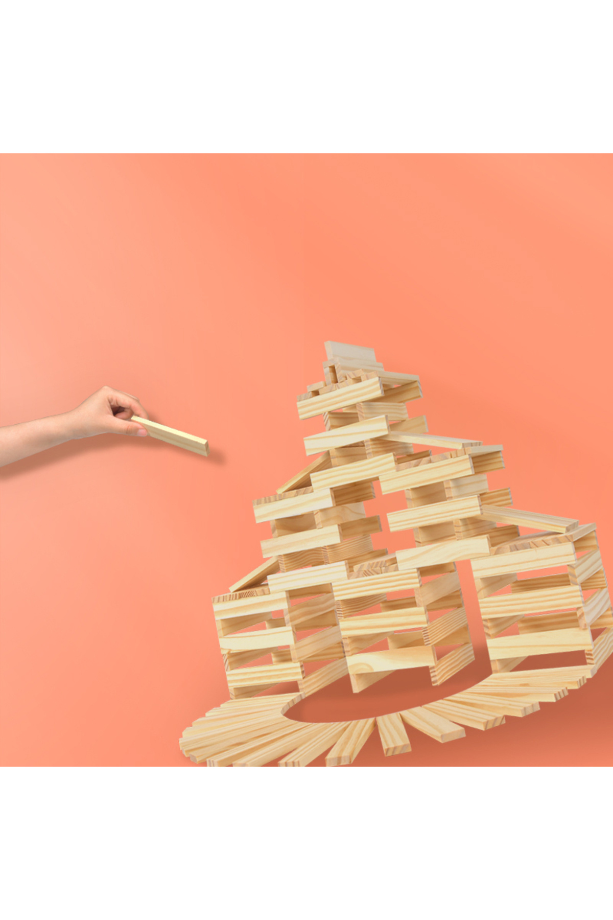 بلوک‌های چوبی آرشیمد – پالت رنگ گرم