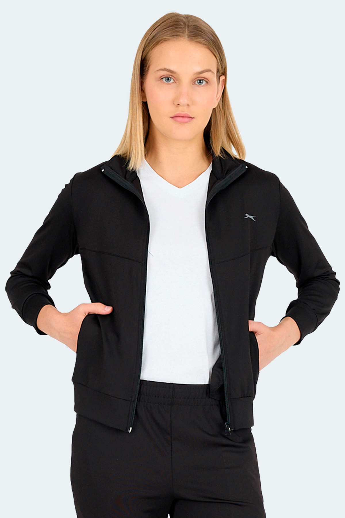 Slazenger REVOLT Kadın Sweatshirt Siyah görsel 5