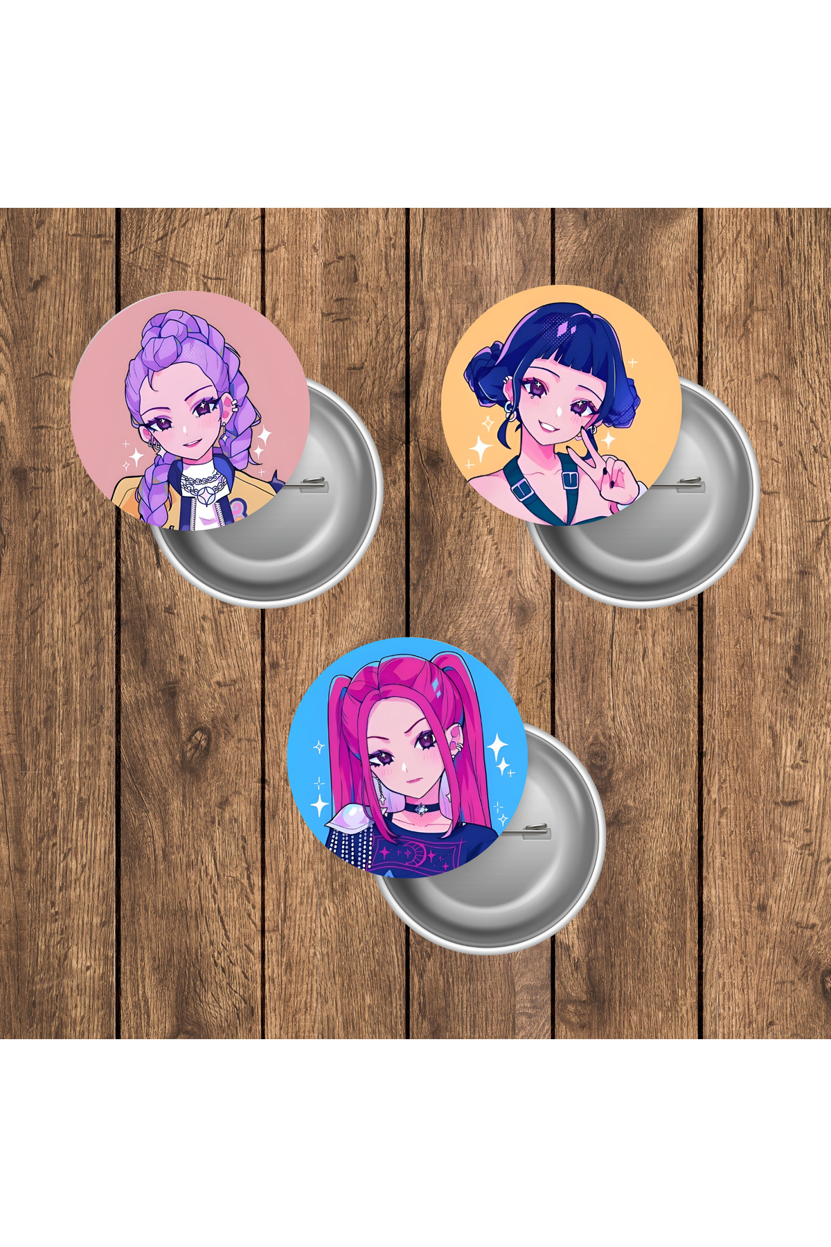 mertfigur K Pop Demon Hunters Rumi Zoey Mira Rozet Seti - Fiyatı