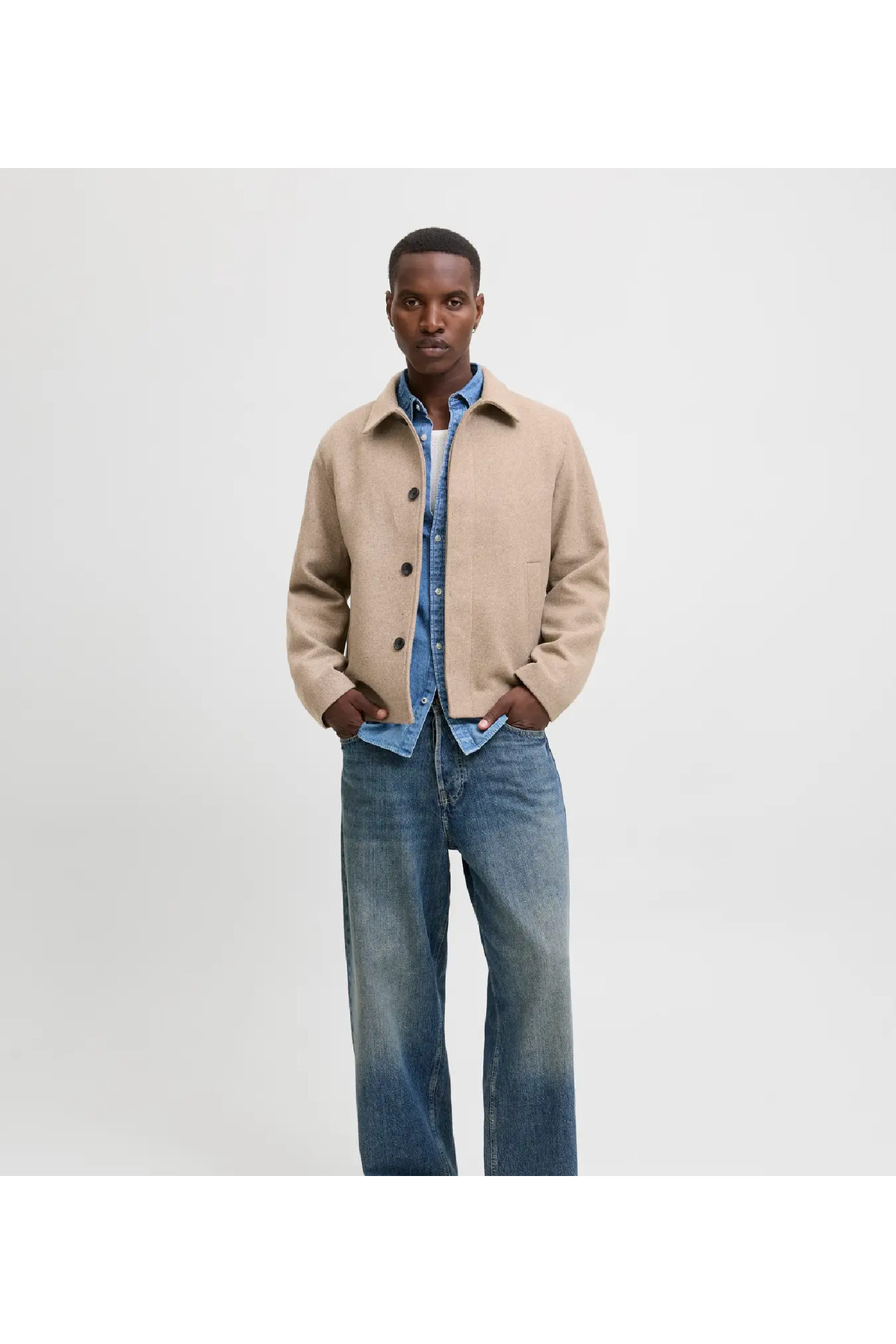 کت مردانه راسته آستین بلند | جک اند جونز Jack & Jones 12278836 - تصویر 4