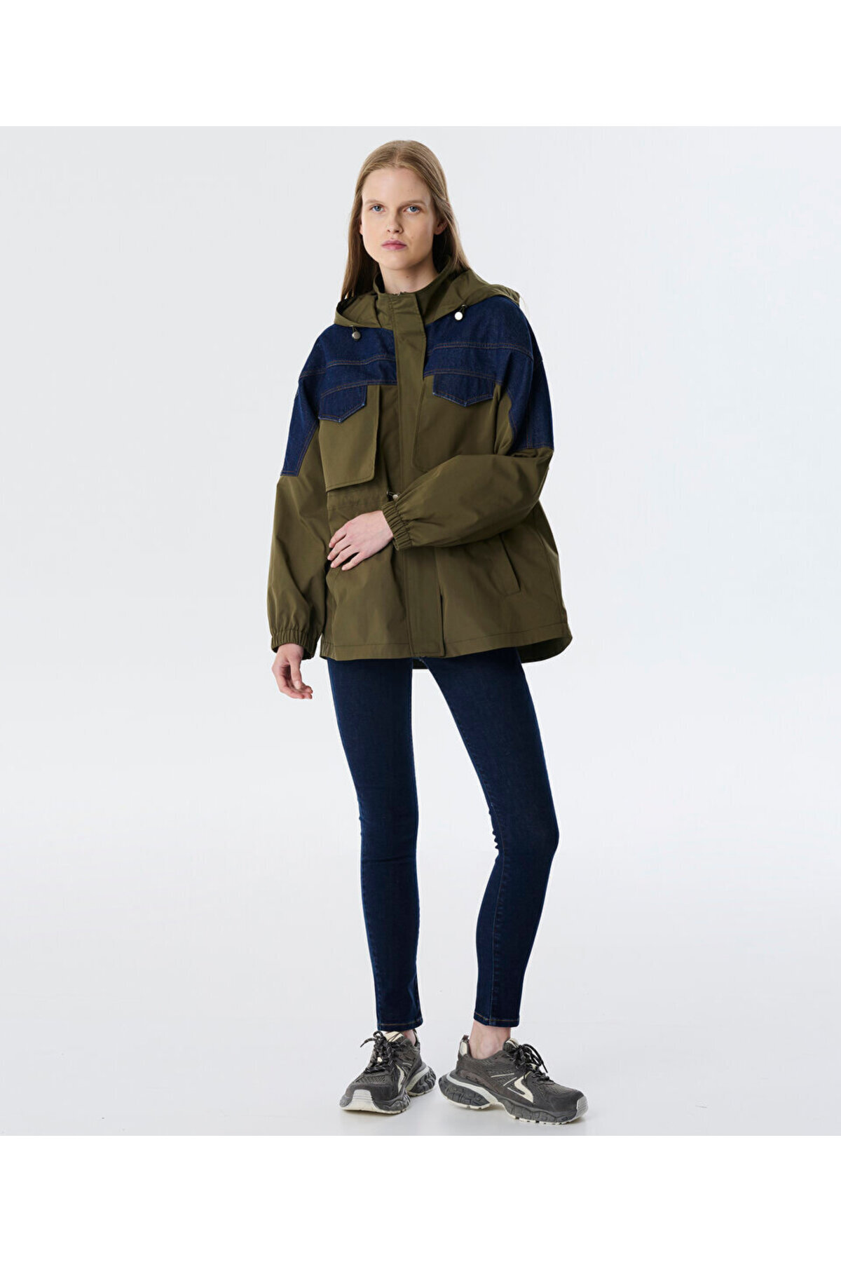 Twist  DENİM MIX RÜZGARLIKLI MONT - Görsel 2