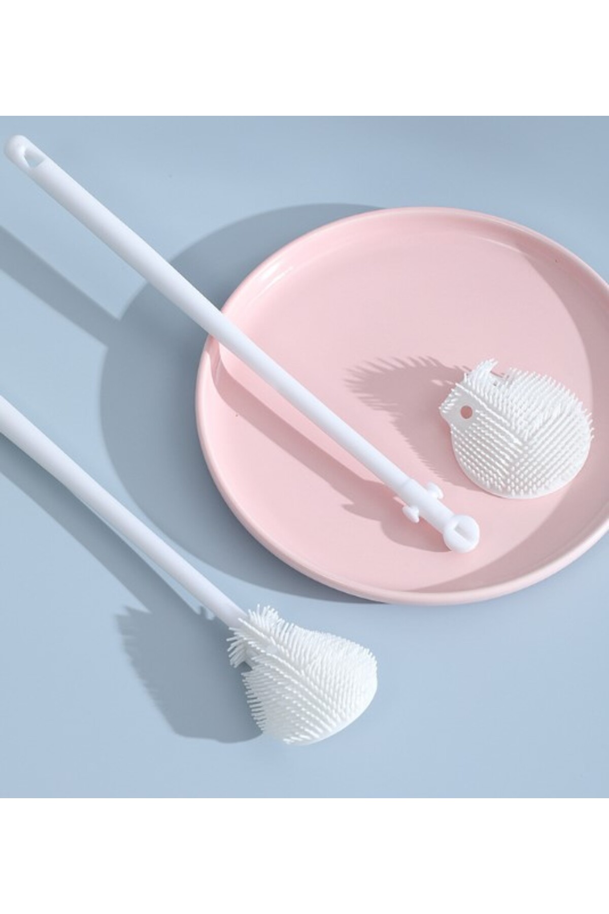 برس شستشوی شیشه و بطری نس‌ورلد، سیلیکونی، سفید