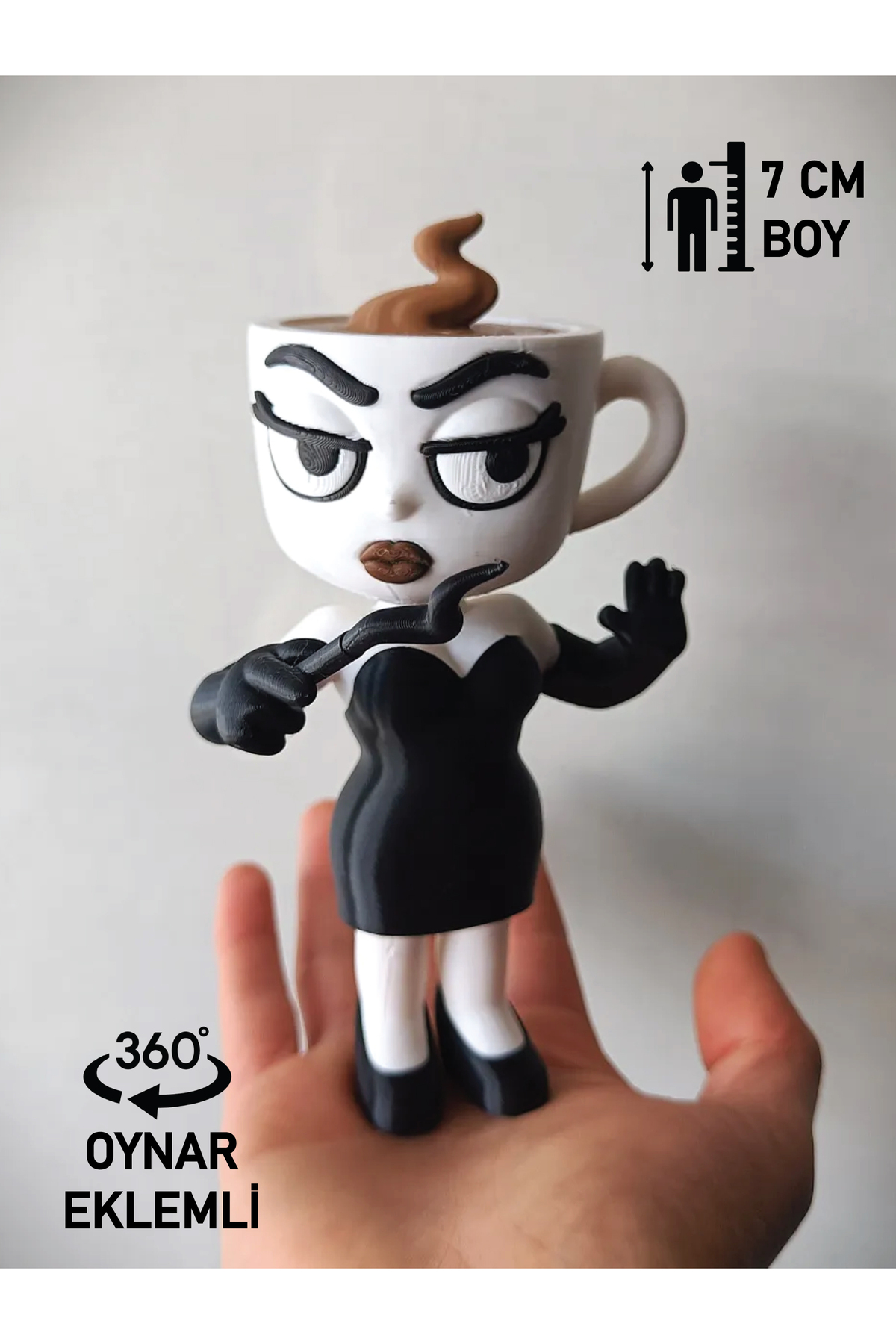 GiginGo Tung Tung Tung Espresso Seniora Figürü - Brainrot 7cm