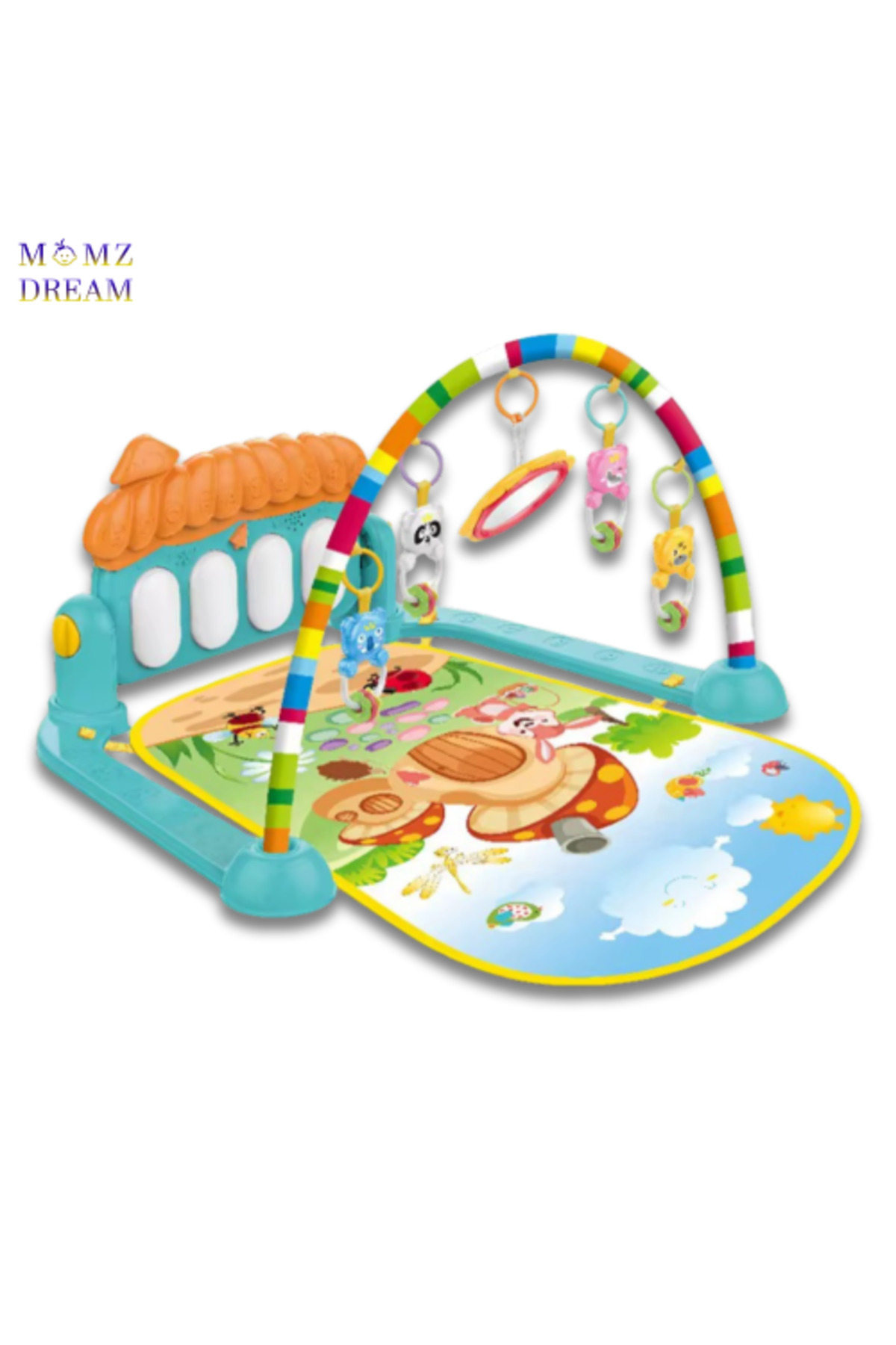 سجادة لعب للأطفال مع مشاية وبيانو من هانجر، مع أضواء موسيقية