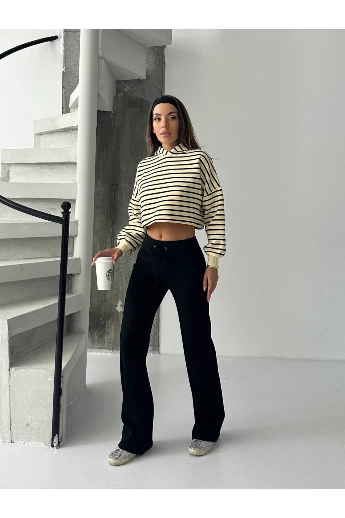 Genel Markalar  Fitilli Bağcıklı Eşofman - Görsel 3