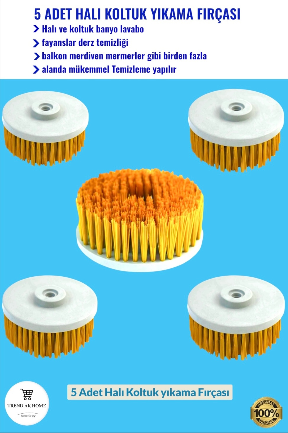 OSKAR FIRÇA HALI VE KOLTUK YIKAMA FIRÇASI ( 5 Adet ) - Fiyatı, Yorumları