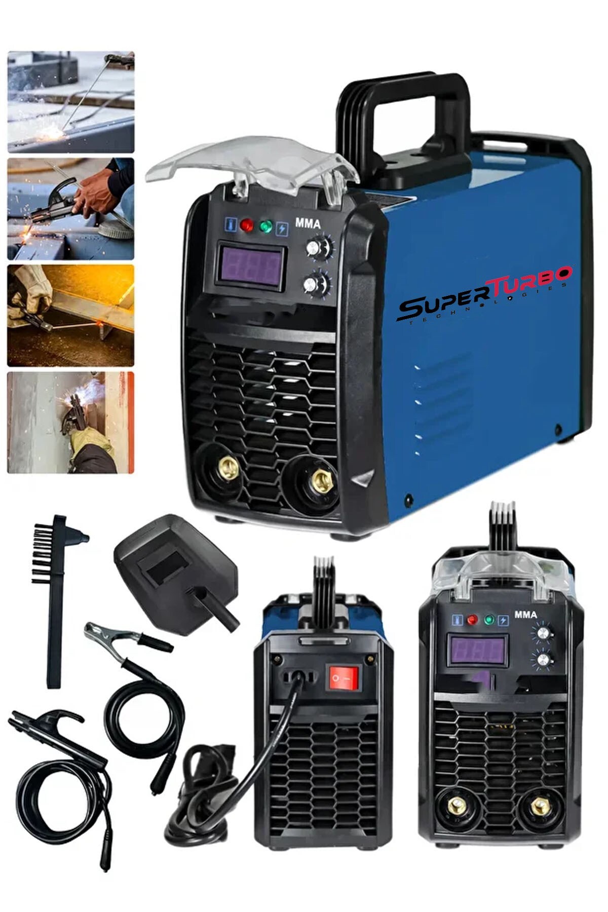 SUPERTURBO MMA-S500 Çift Kartlı Otomatik Süper Fanlı Çanta Tipi İnvertör Kaynak Makinesi Çift Hızlı Kaynak