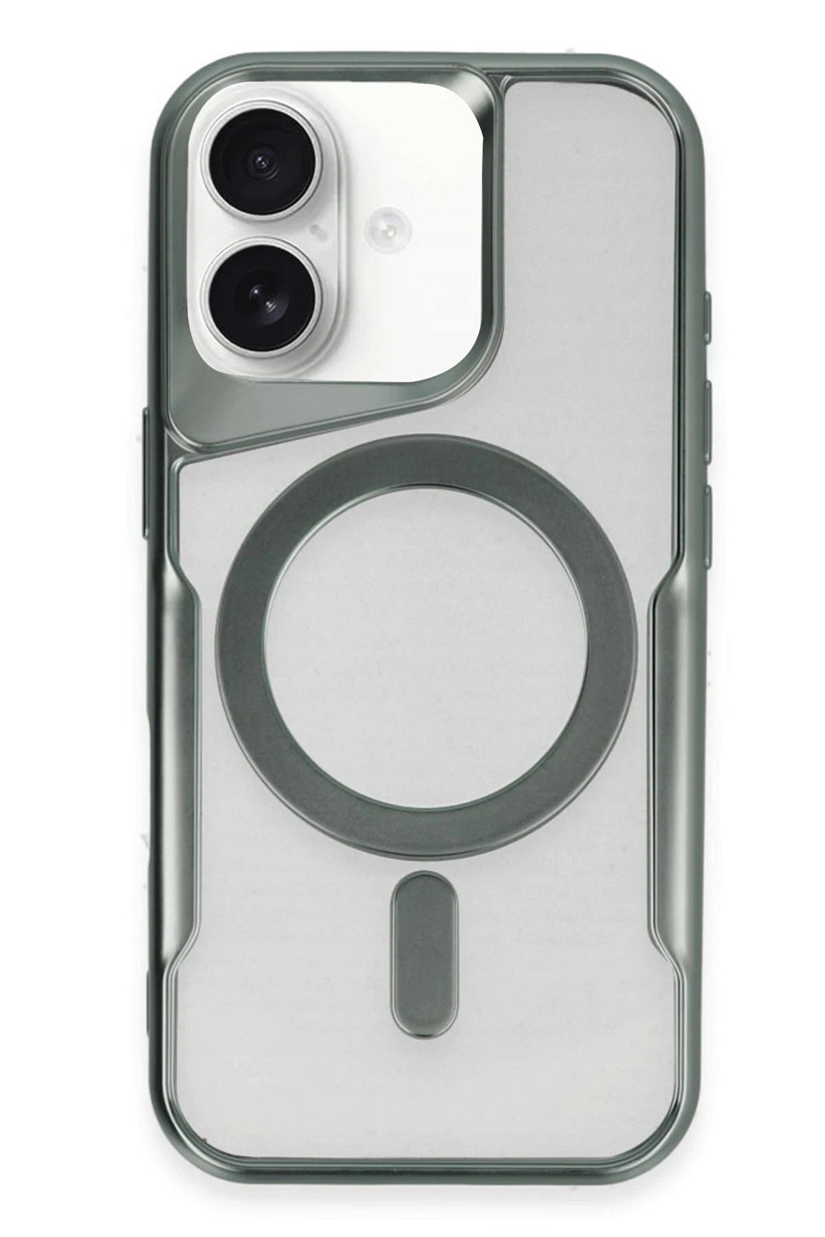 Northcity iPhone 16 Kılıf Boyi Magsafe Silikon Kapak - Yeşil-(5796)