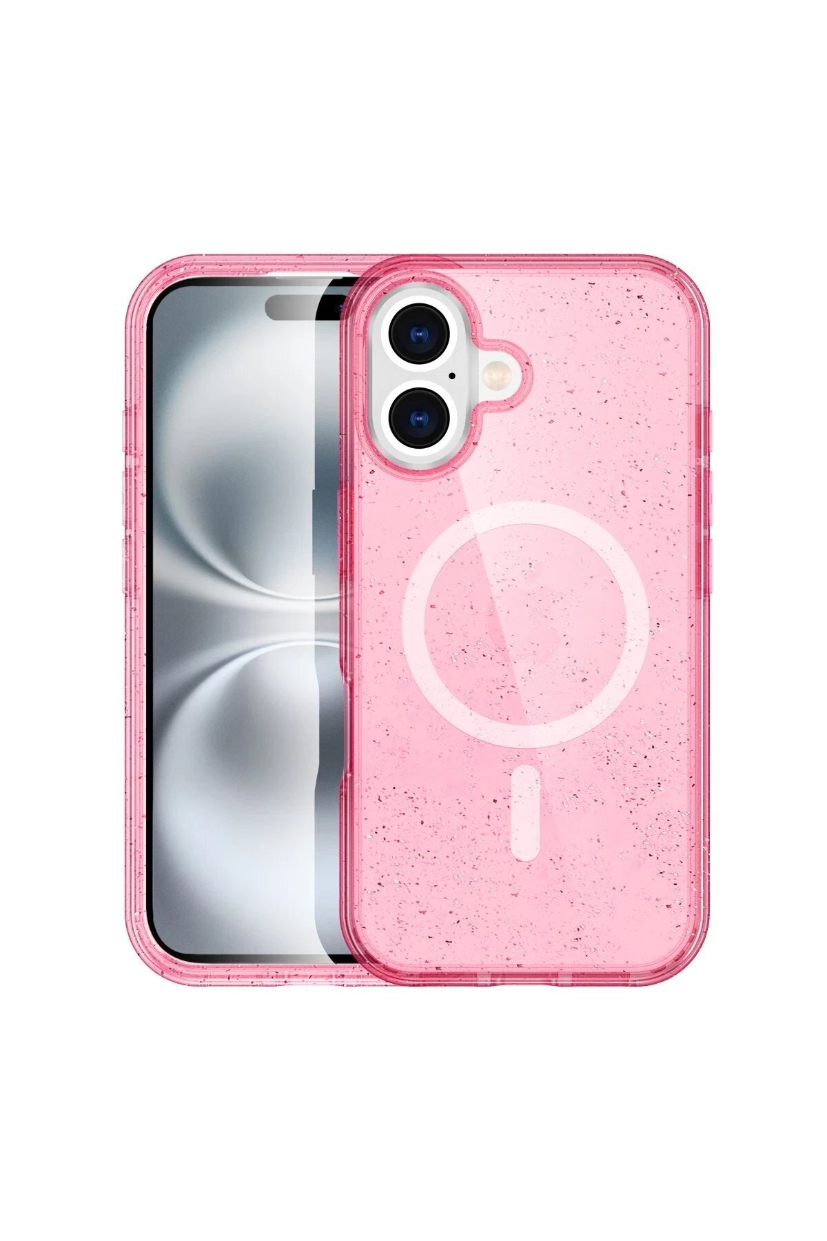 Northcity iPhone 16 Plus Kılıf Star Magsafe Kapak - Pembe-(5796)