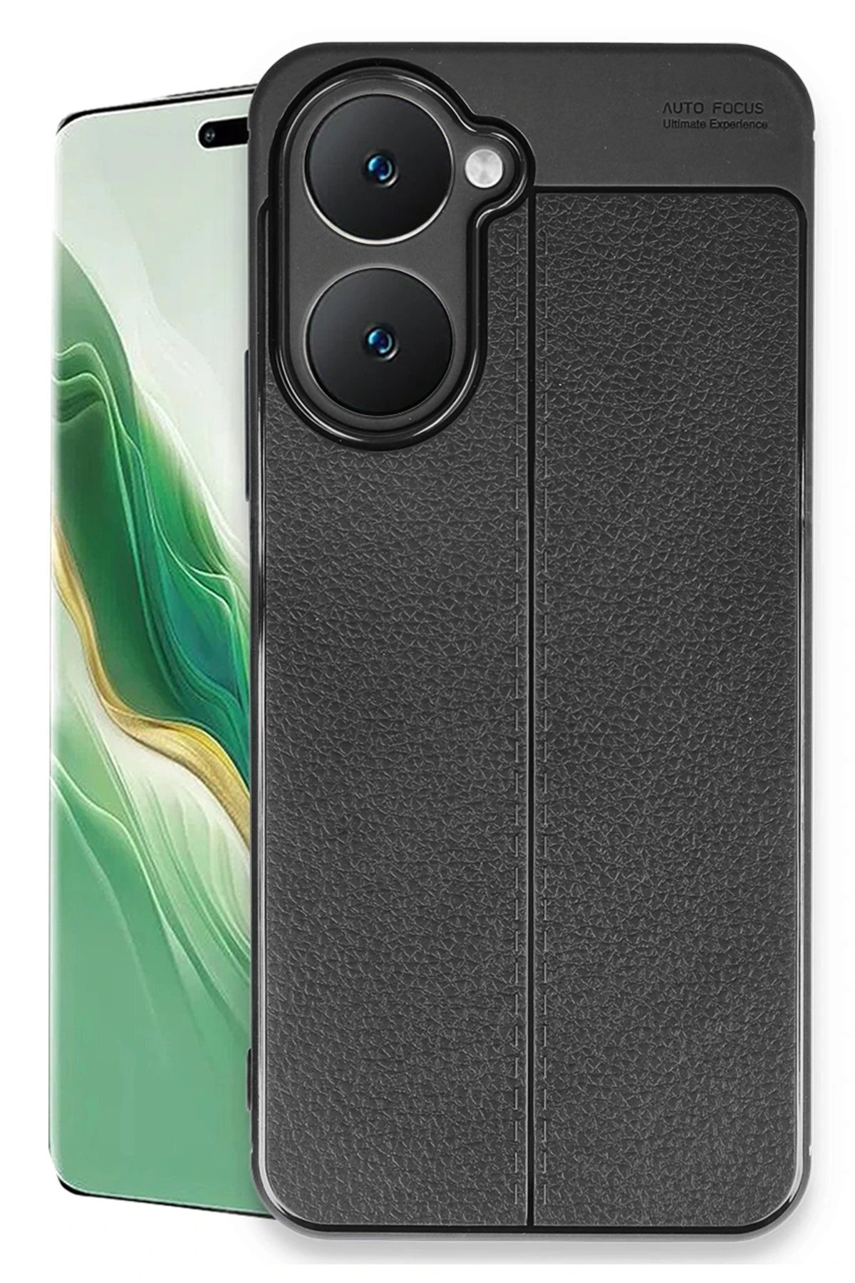 Northcity Vivo Y18 Kılıf Auto Focus Kapak - Siyah-(5796)