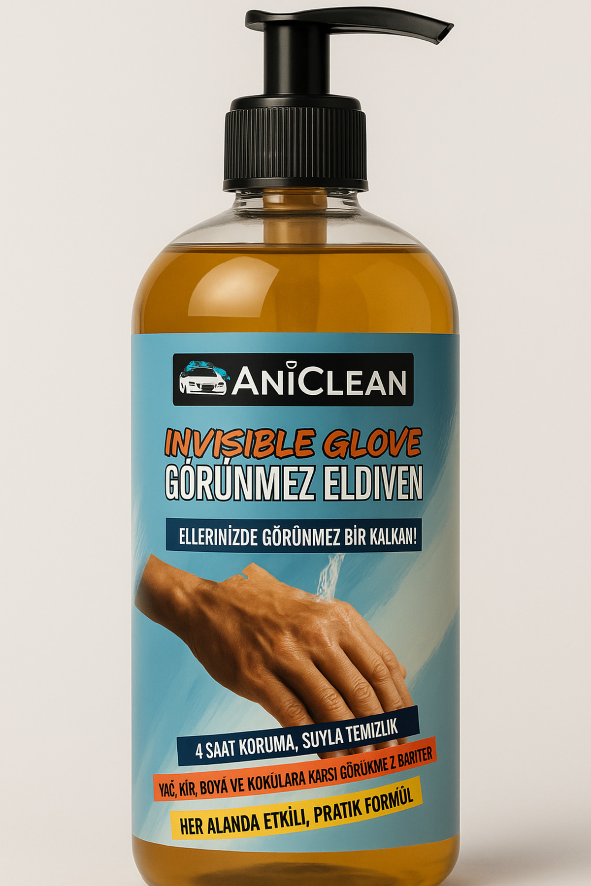 aniclean Invisible Glove – Görünmez Eldiven (500 ml Pompalı Şişe)