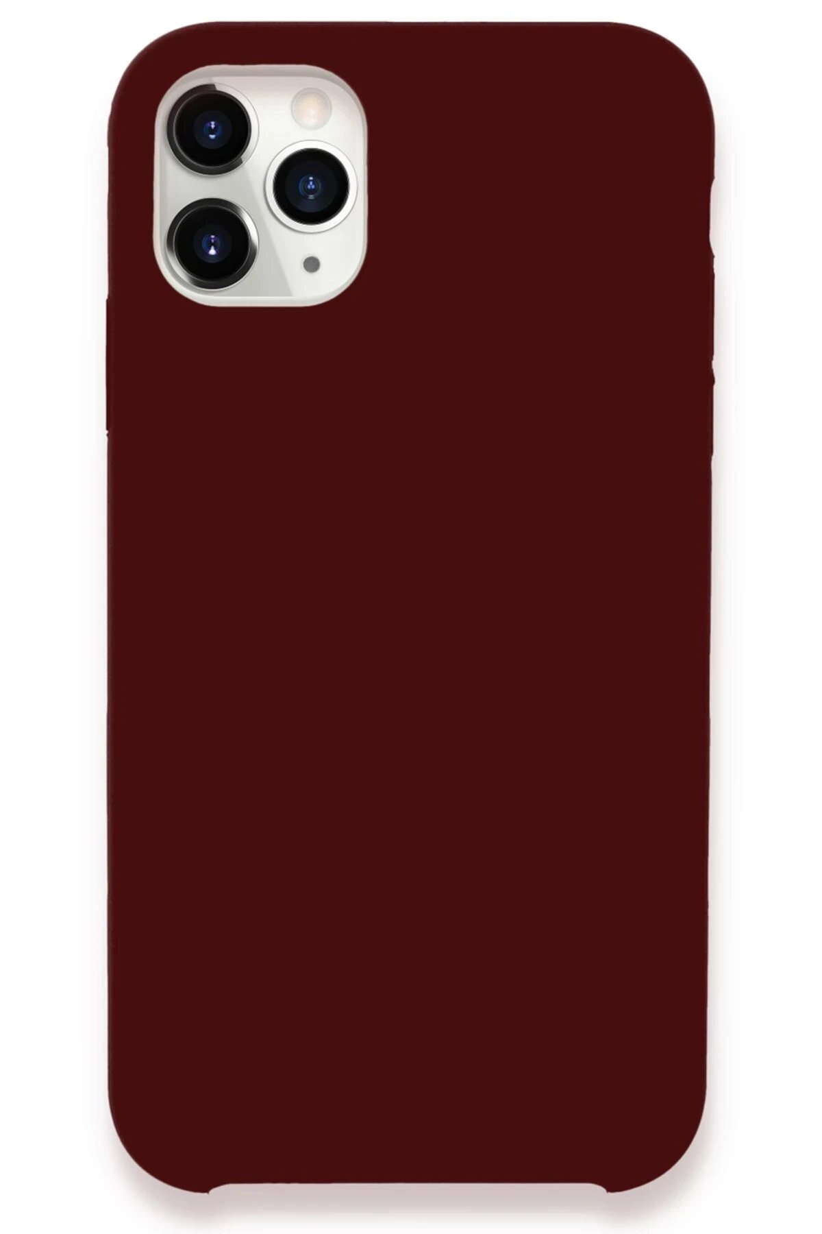 Northcity iPhone 11 Pro Max Uyumlu Kılıf Lansman Legant Silikon - Bordo-(5796)