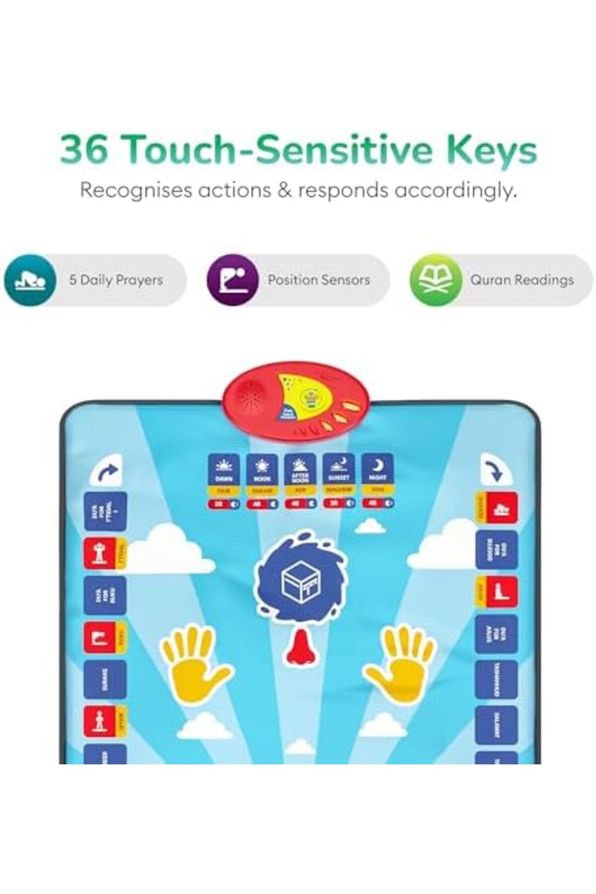 فرش سجاده آموزشی: سرگرم‌کننده، آسان و تعاملی، سجاده نماز کودکان