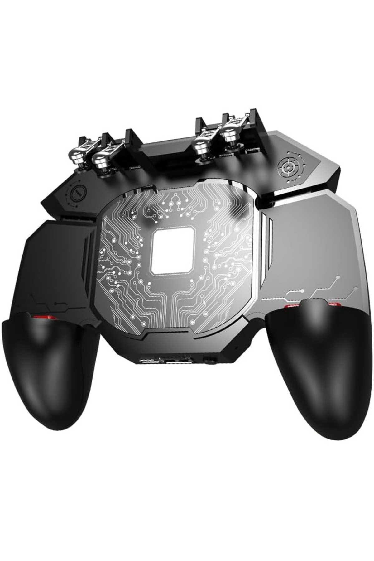 Resim Coverzone Soğutma Fanlı Mobil Oyun Kolu 6 Parmak Destekli, L2R2 Tetikli, 4.7–6.5” iOS Android İçin DL88 