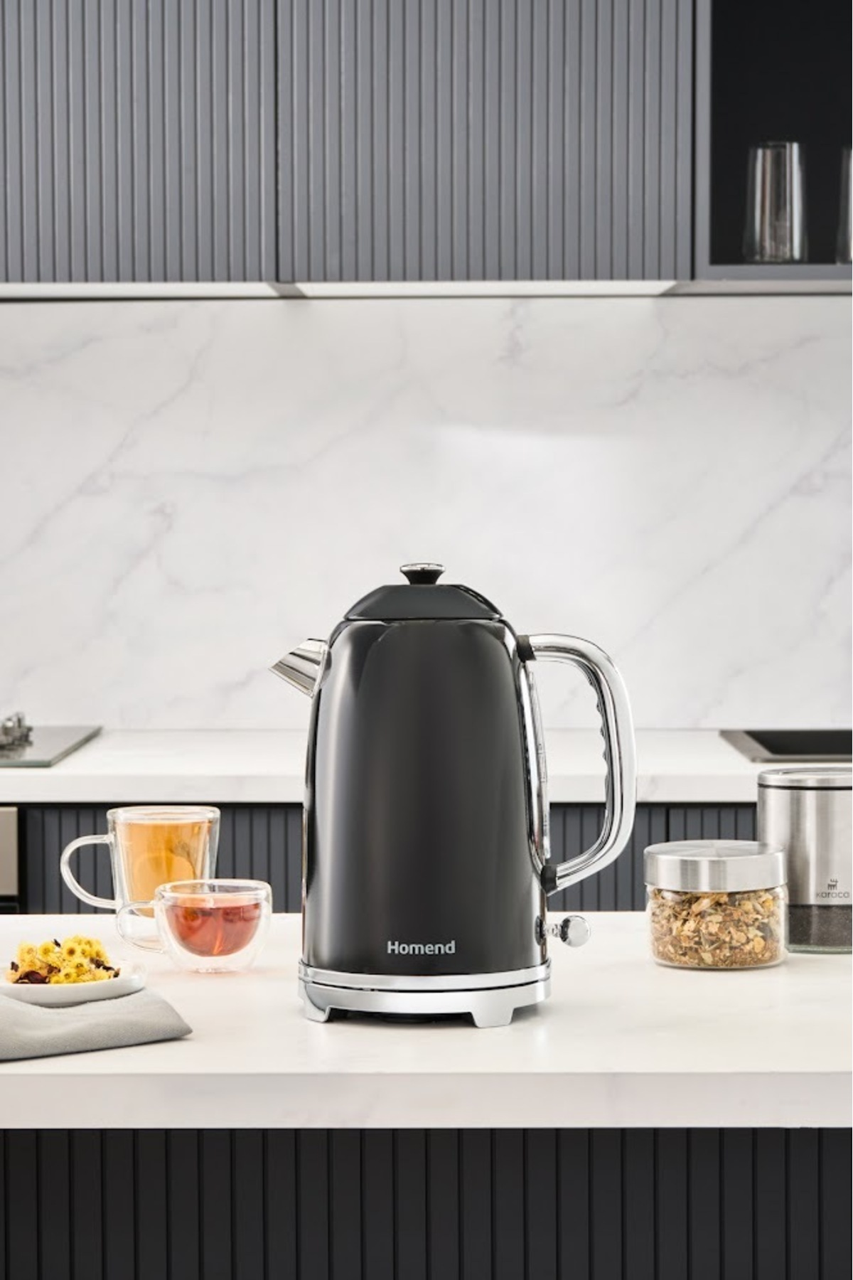 HOMEND Vintage Heatrow 1627H Kettle Su Isıtıcısı Siyah