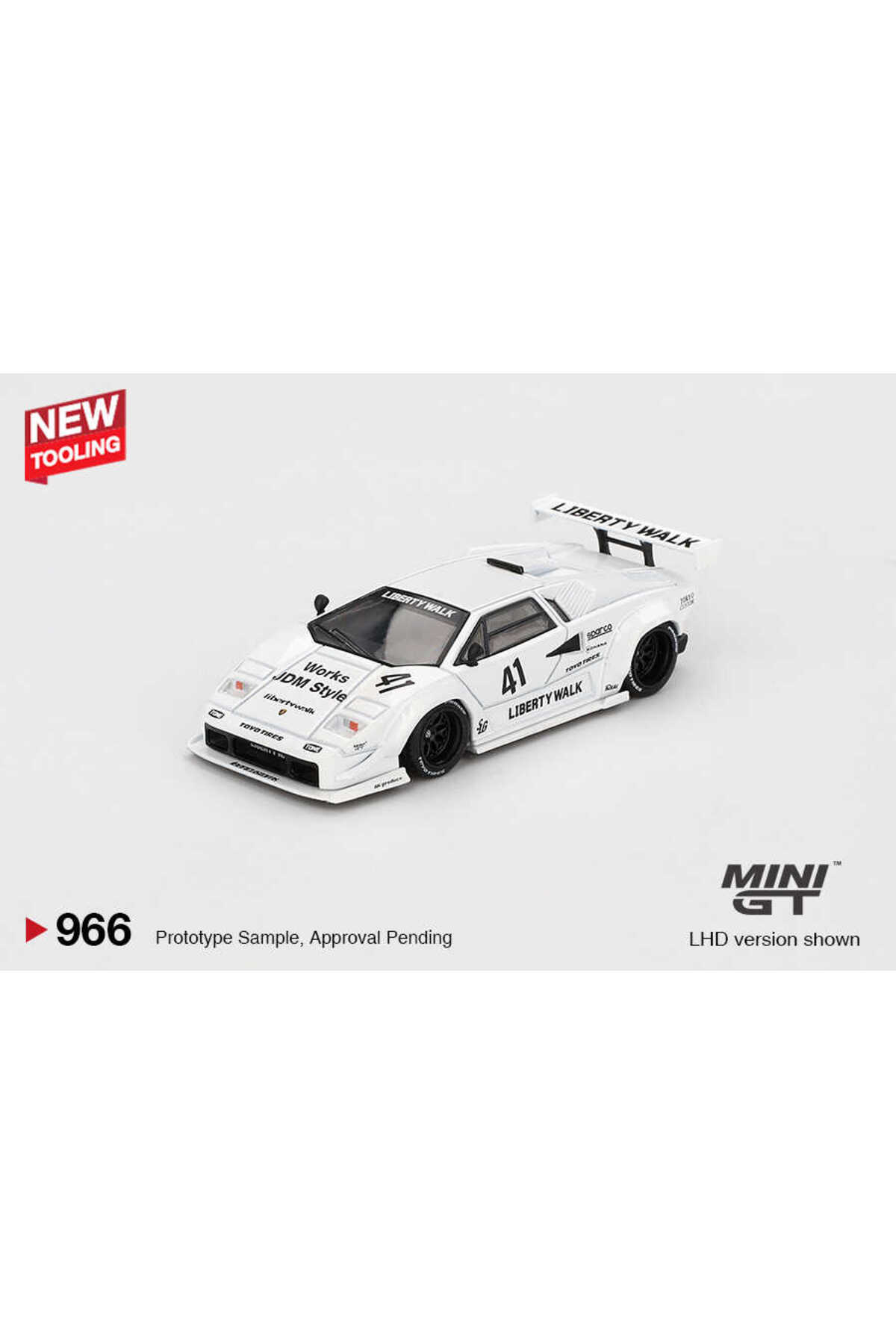 mini gt 1:64 Lamborghini Countach LB-WORKS White 2024 Tokyo Auto