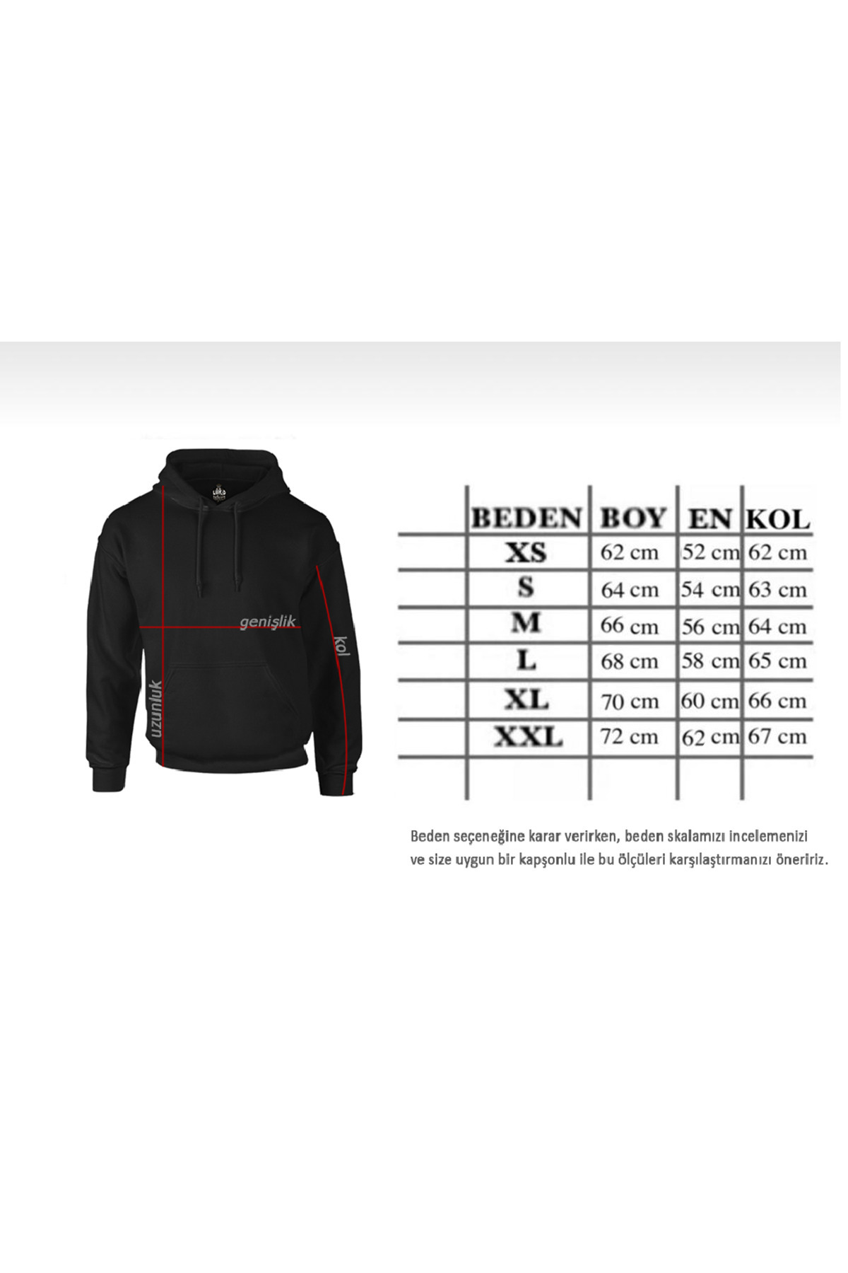Erkek Siyah Kışlık Kapişonlu Fermuarlı Sweatshirt İçi Polarlı Ceket — مشکی DEEPXF0010 — تصویر 3 از 3