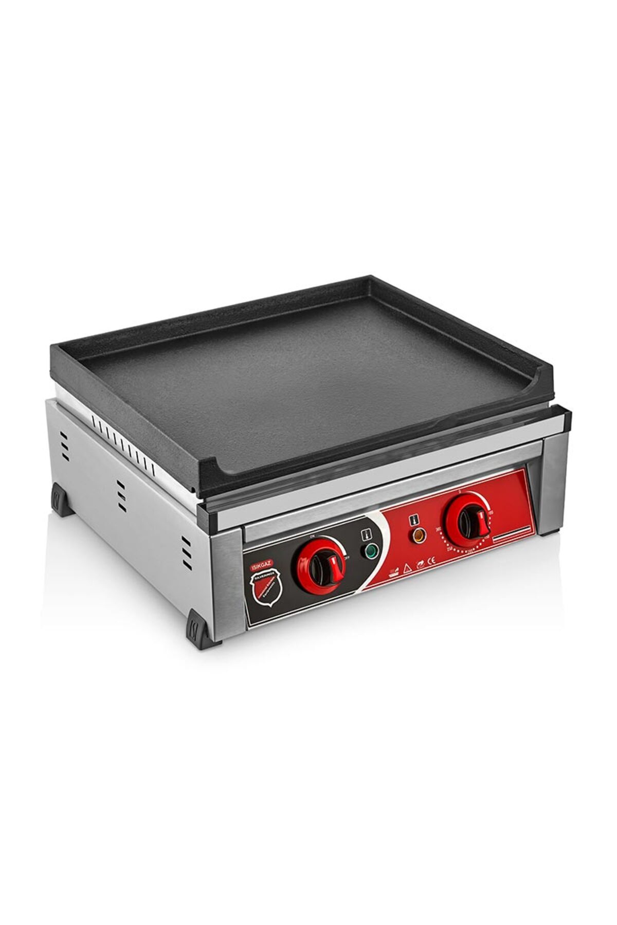 Silverinox Işıkgaz 2150-DZ Düz Döküm Izgara, 50 cm, Elektrikli
