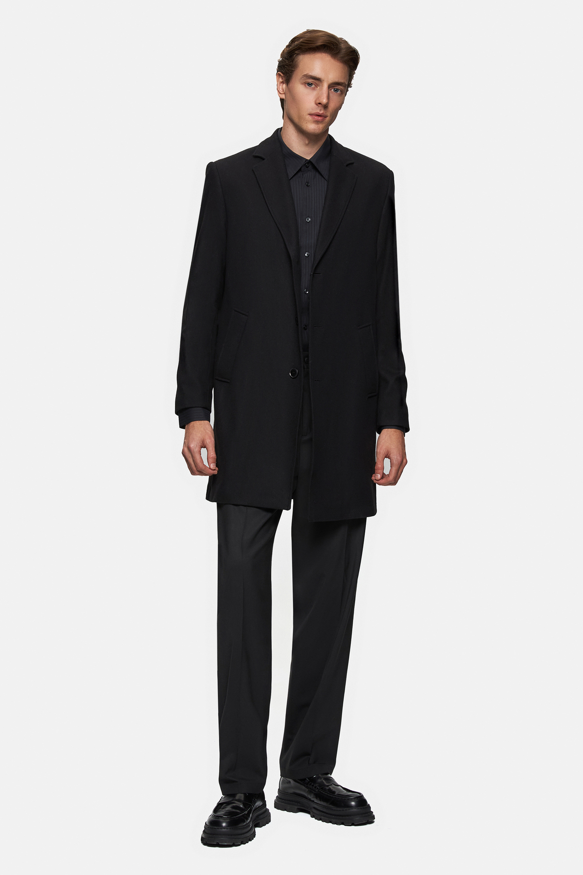 Slim Fit Siyah Palto — مشکی 5TF08MR17853M — تصویر 5 از 5