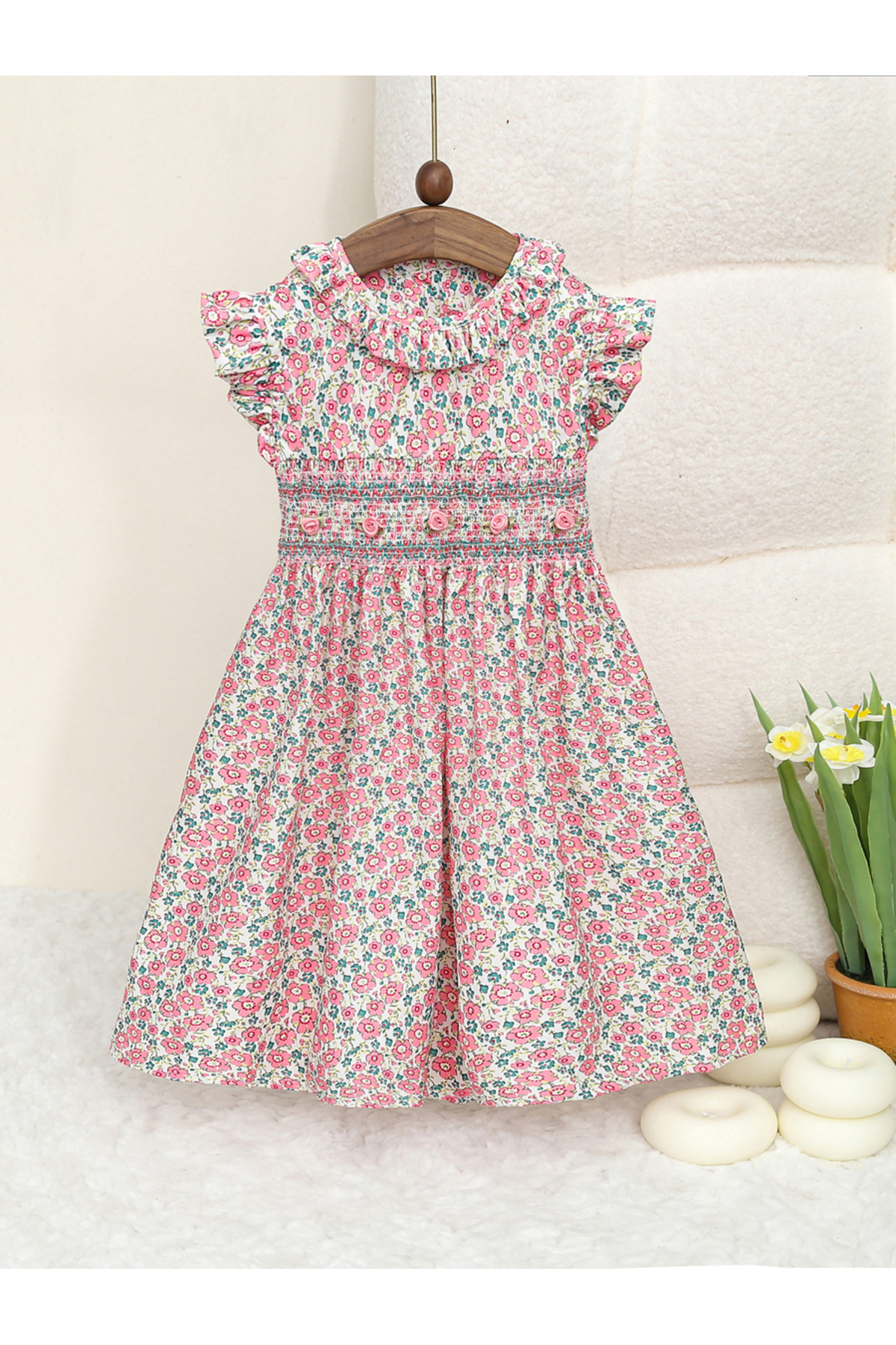 Styli Girls Floral Print Ruffled Dress