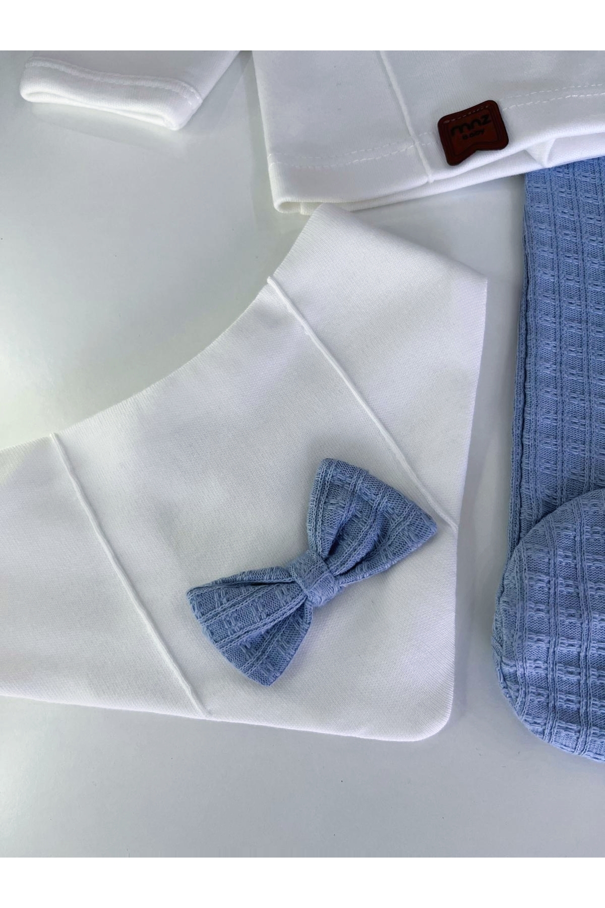 GizaKids %100 Pamuk Erkek Bebek Yenidoğan 5 Parça Hastane Çıkışı Set fotoğrafı 4 (önizleme)