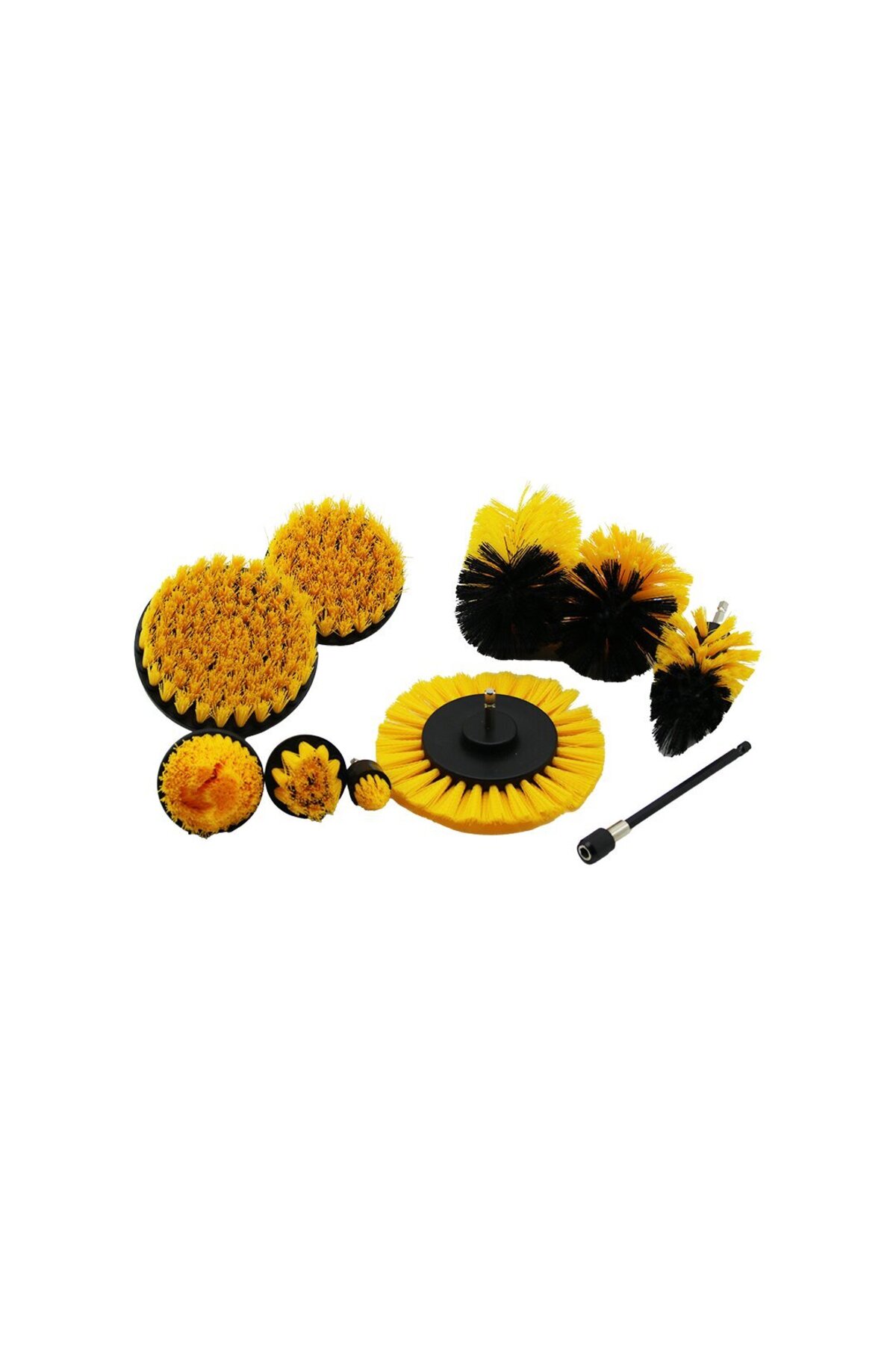 Genel Markalar 10Pcs =9Pcs Firça + 1Pcs Uzatma Aparati=15Cm Matkap Uçlu ...