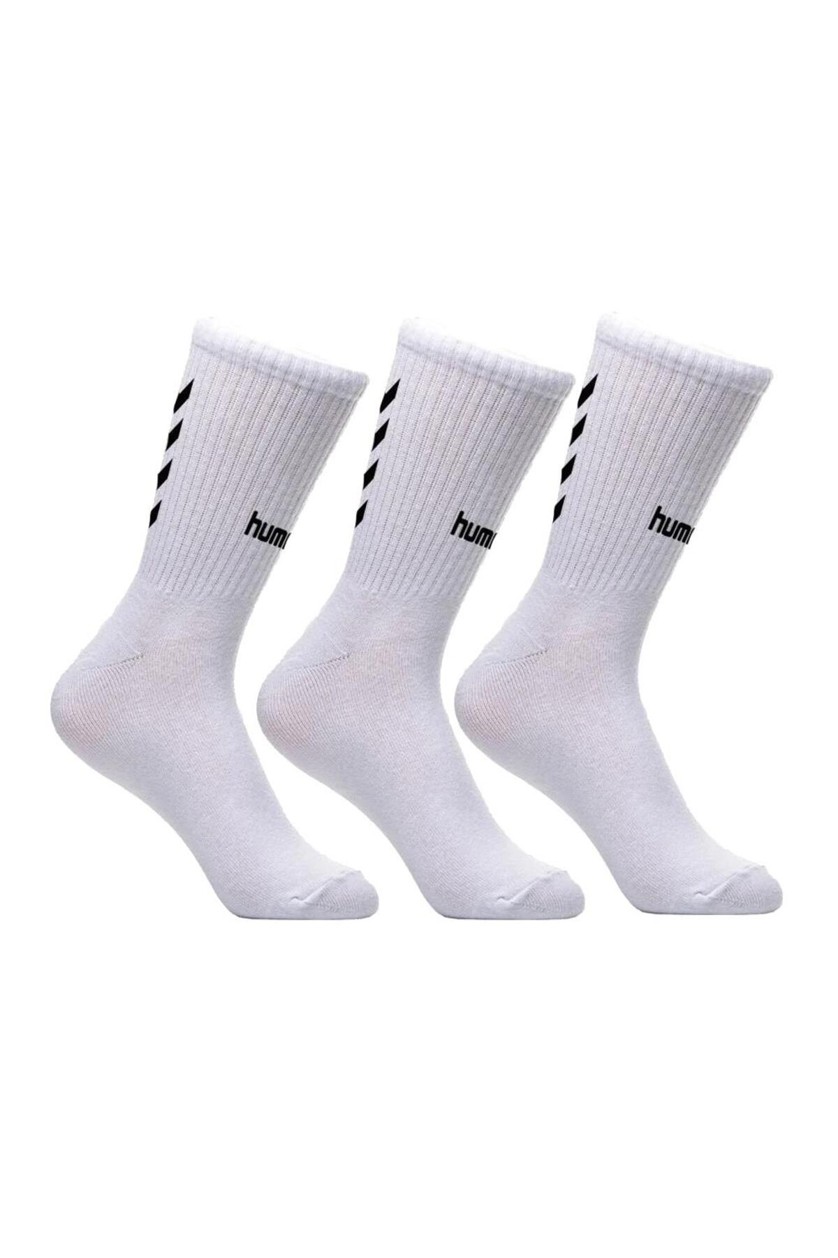 hummel Maxı Antrenman Çorabı Beyaz 3 lü Paket görsel 3